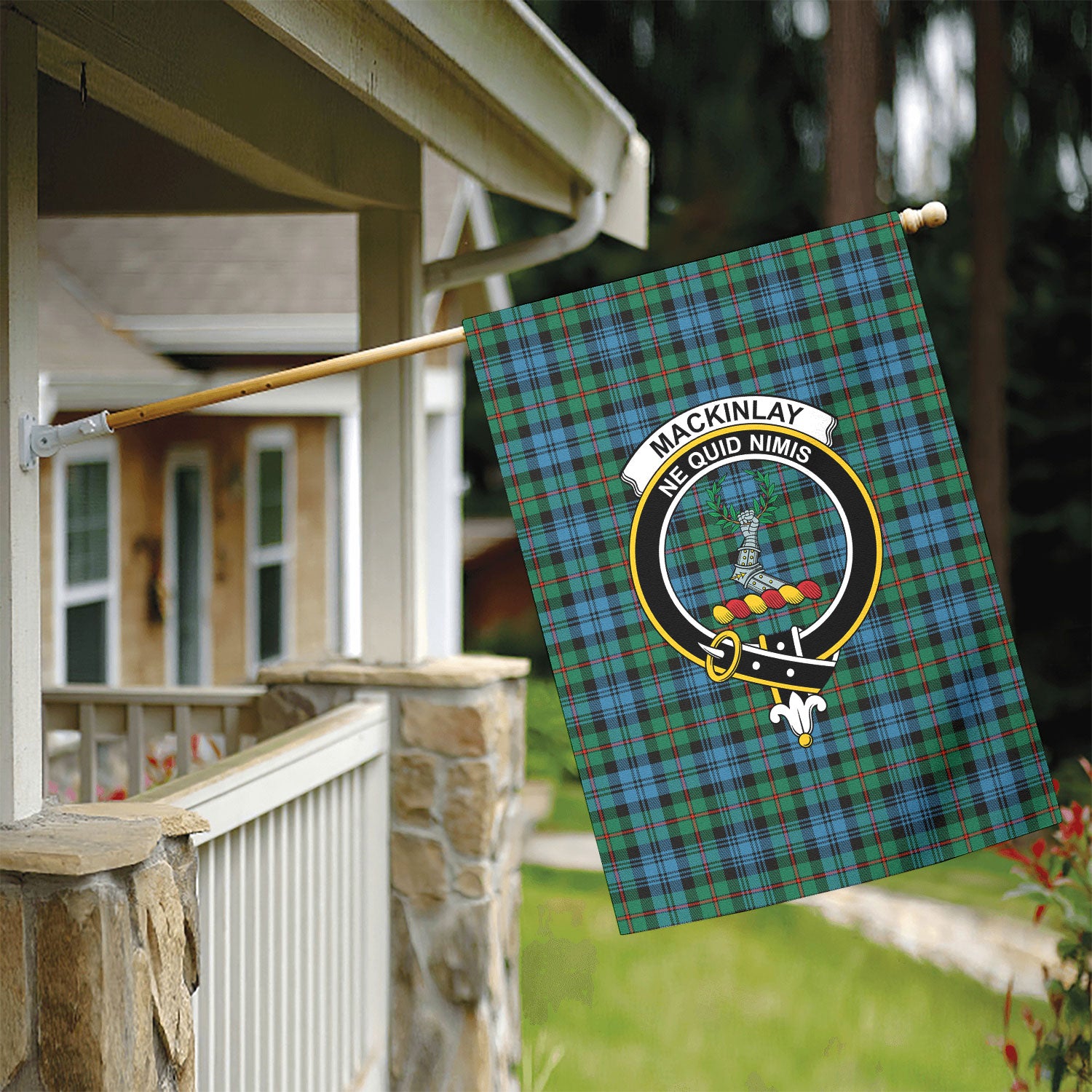MacKinlay Ancient Tartan Crest Garden Flag