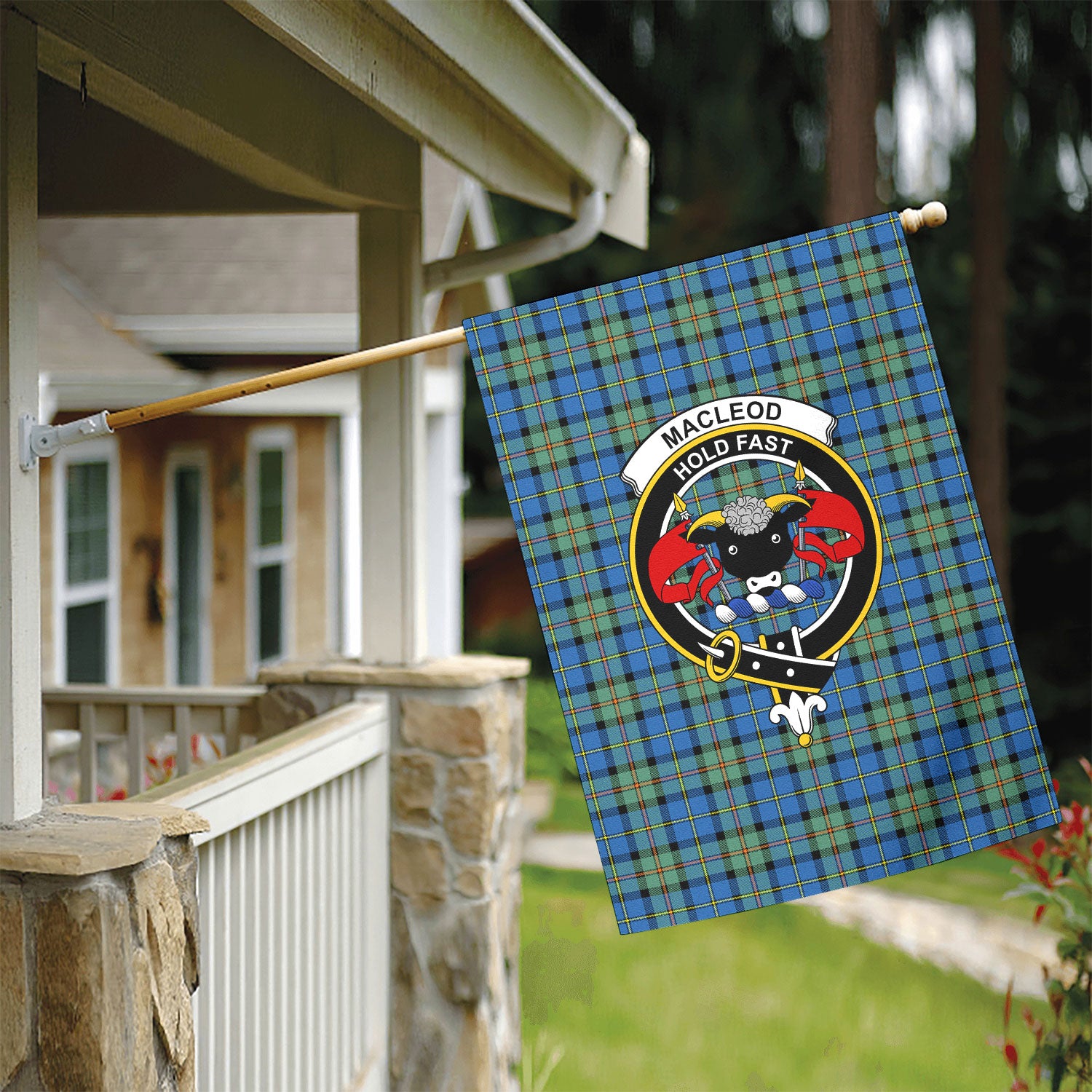 MacLeod of Harris Ancient Tartan Crest Garden Flag