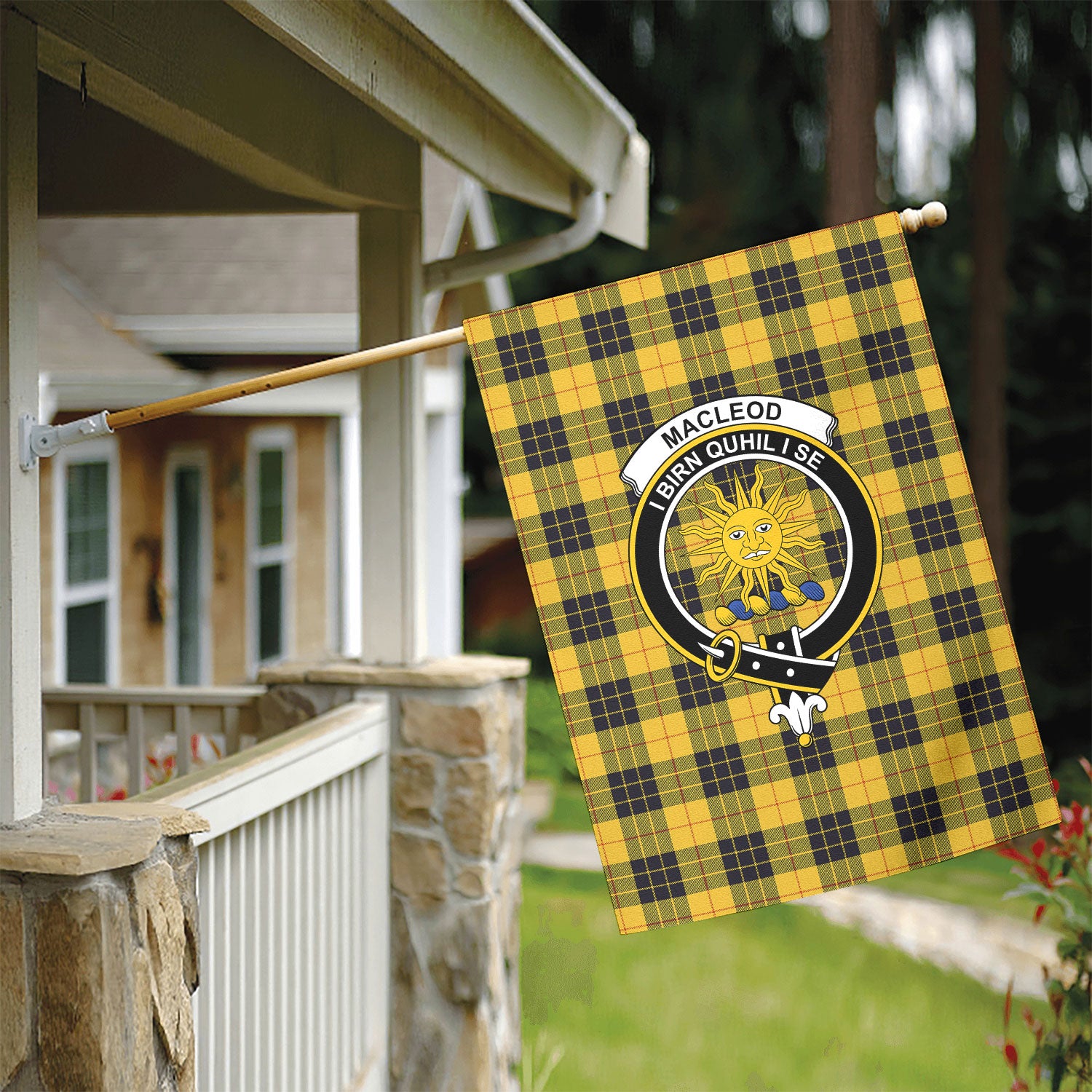 MacLeod of Lewis Ancient Tartan Crest Garden Flag