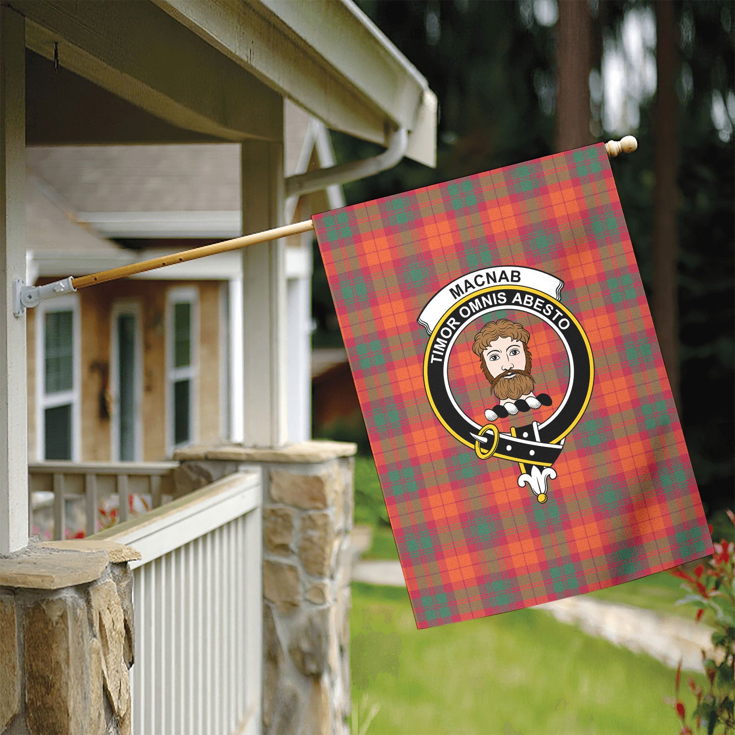 MacNab Ancient Tartan Crest Garden Flag