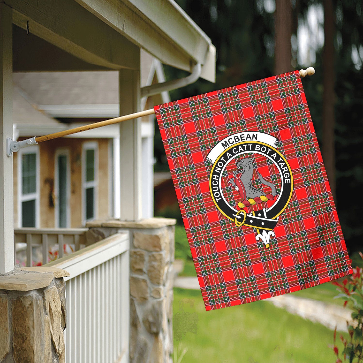 McBean Tartan Crest Garden Flag