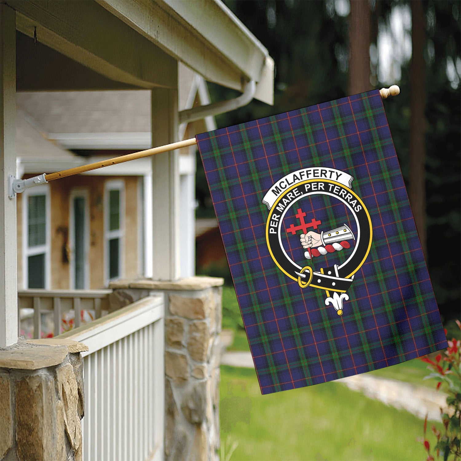 McLafferty Tartan Crest Garden Flag