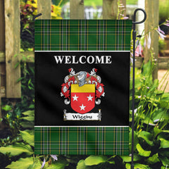 Wiggins Tartan Crest Black Garden Flag