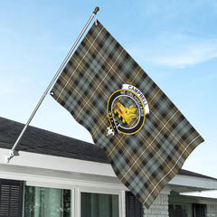 Campbell Argyll Weathered Tartan Crest House Flag
