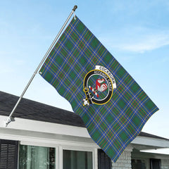 Cockburn Ancient Tartan Crest House Flag