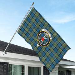 Colquhoun Ancient Tartan Crest House Flag
