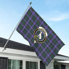 Hunter Modern Tartan Crest House Flag