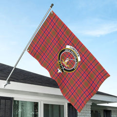 Lumsden Modern Tartan Crest House Flag