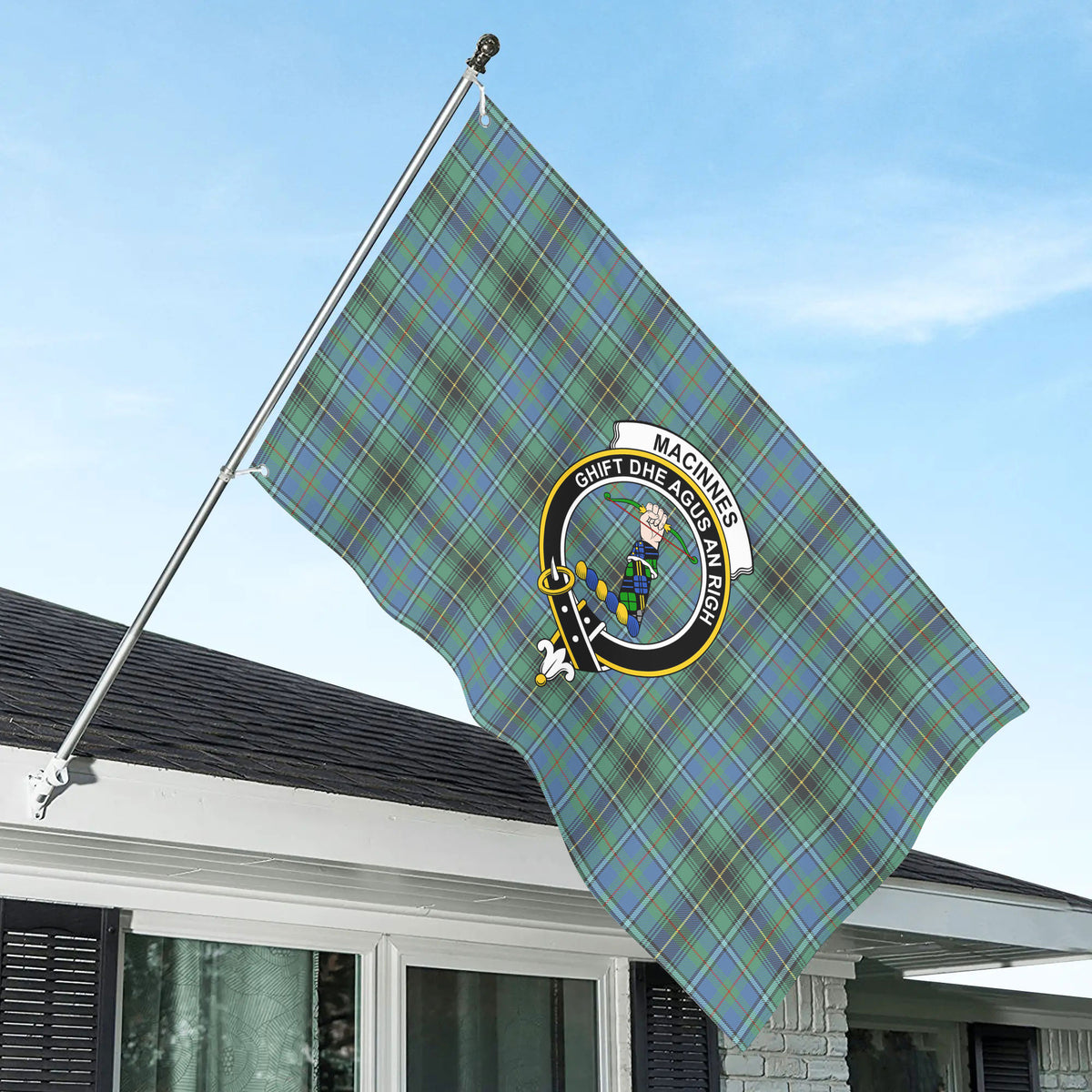 MacInnes Ancient Tartan Crest House Flag