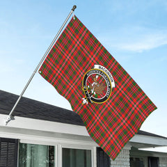 MacKinnon Modern Tartan Crest House Flag