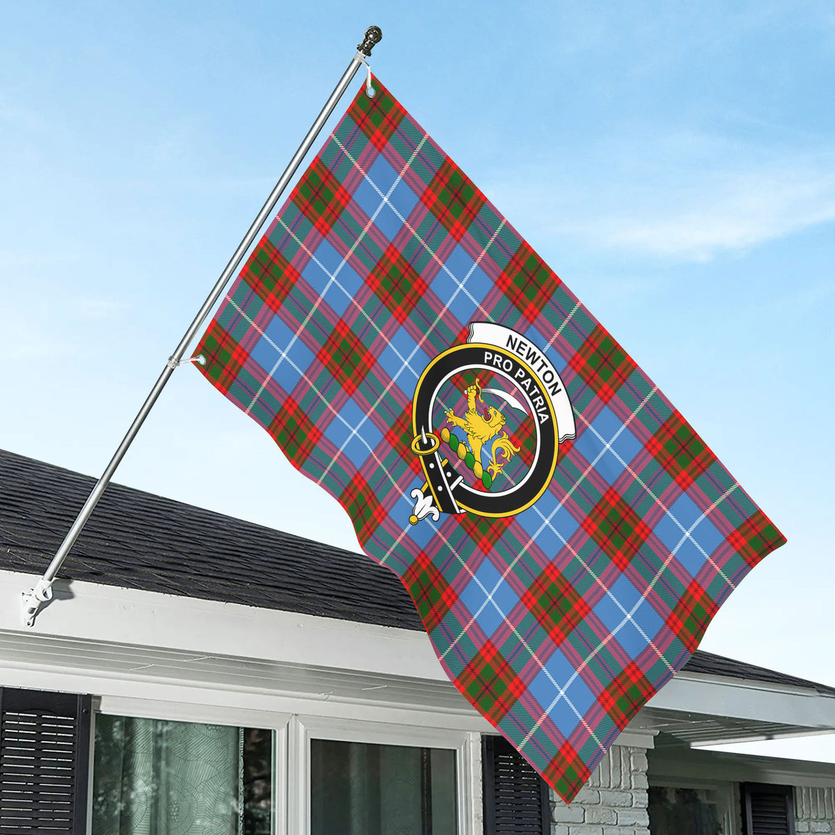 Newton Tartan Crest House Flag