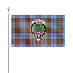 Anderson Modern Tartan Crest House Flag