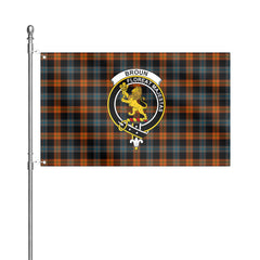 Broun Ancient Tartan Crest House Flag
