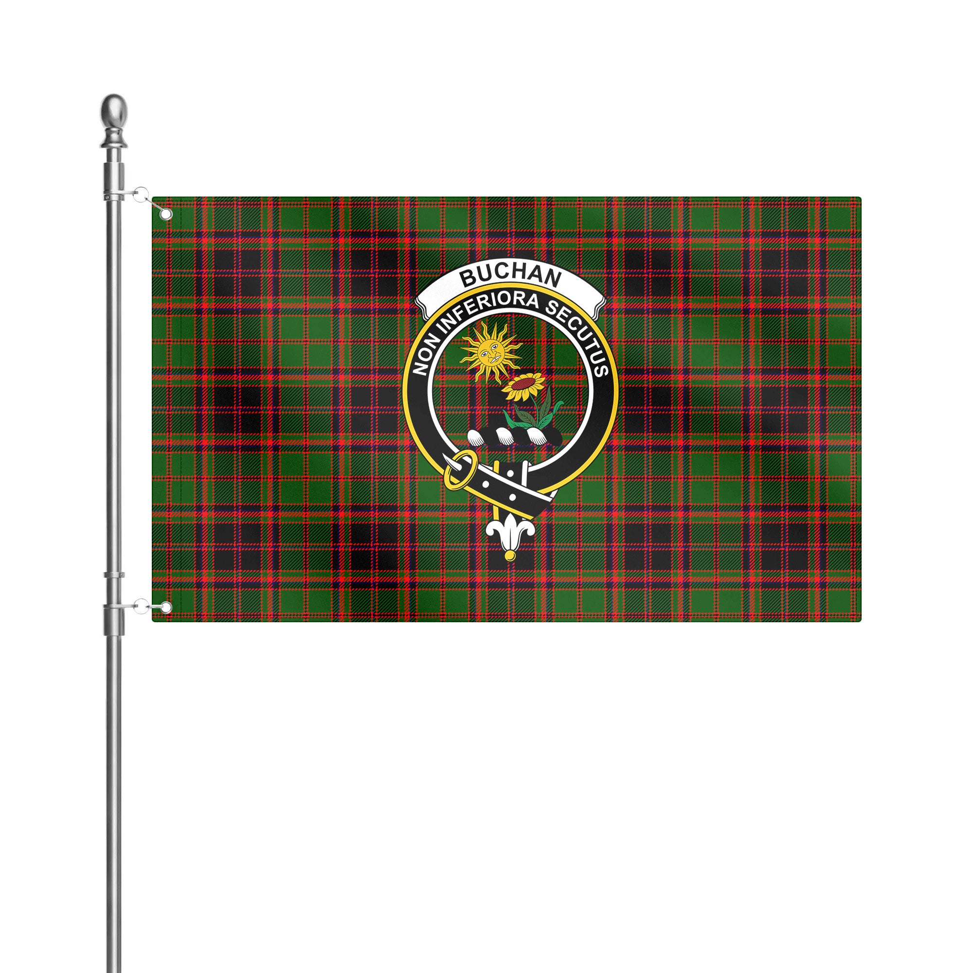 Buchan Modern Tartan Crest House Flag