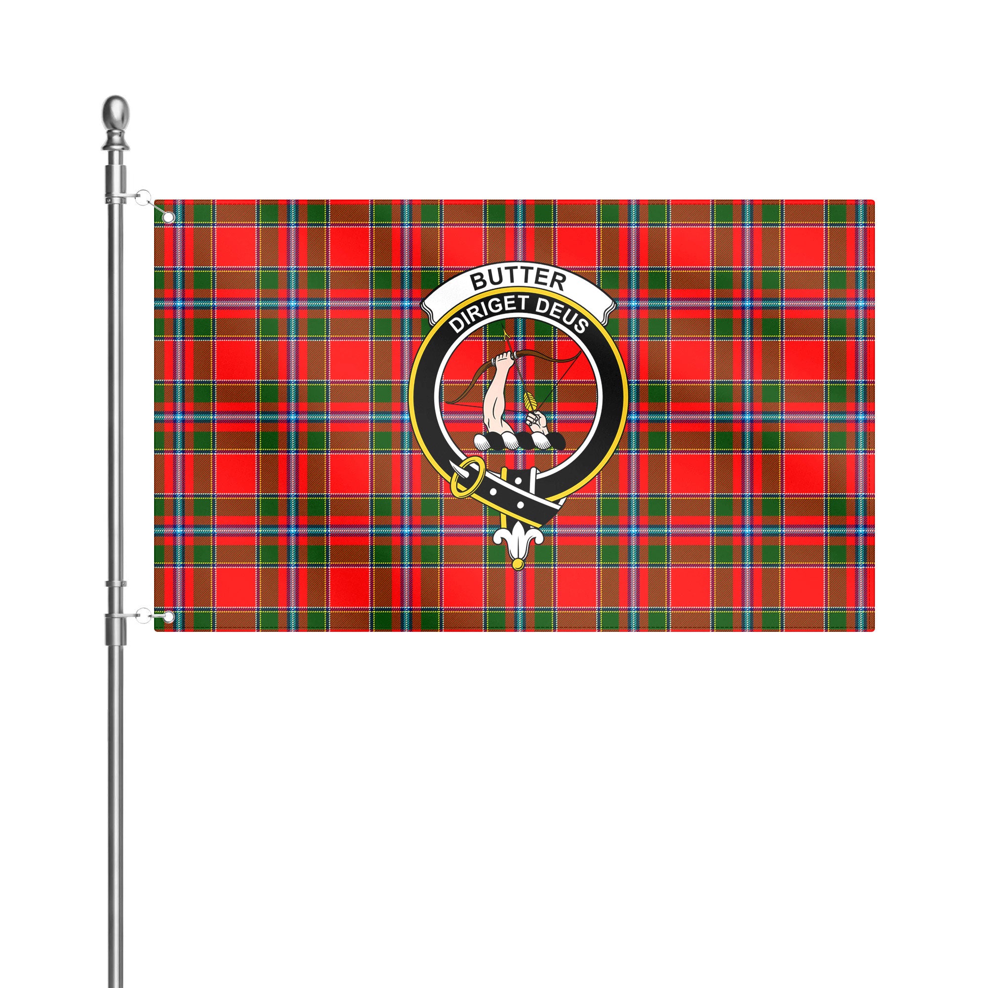 Butter Tartan Crest House Flag