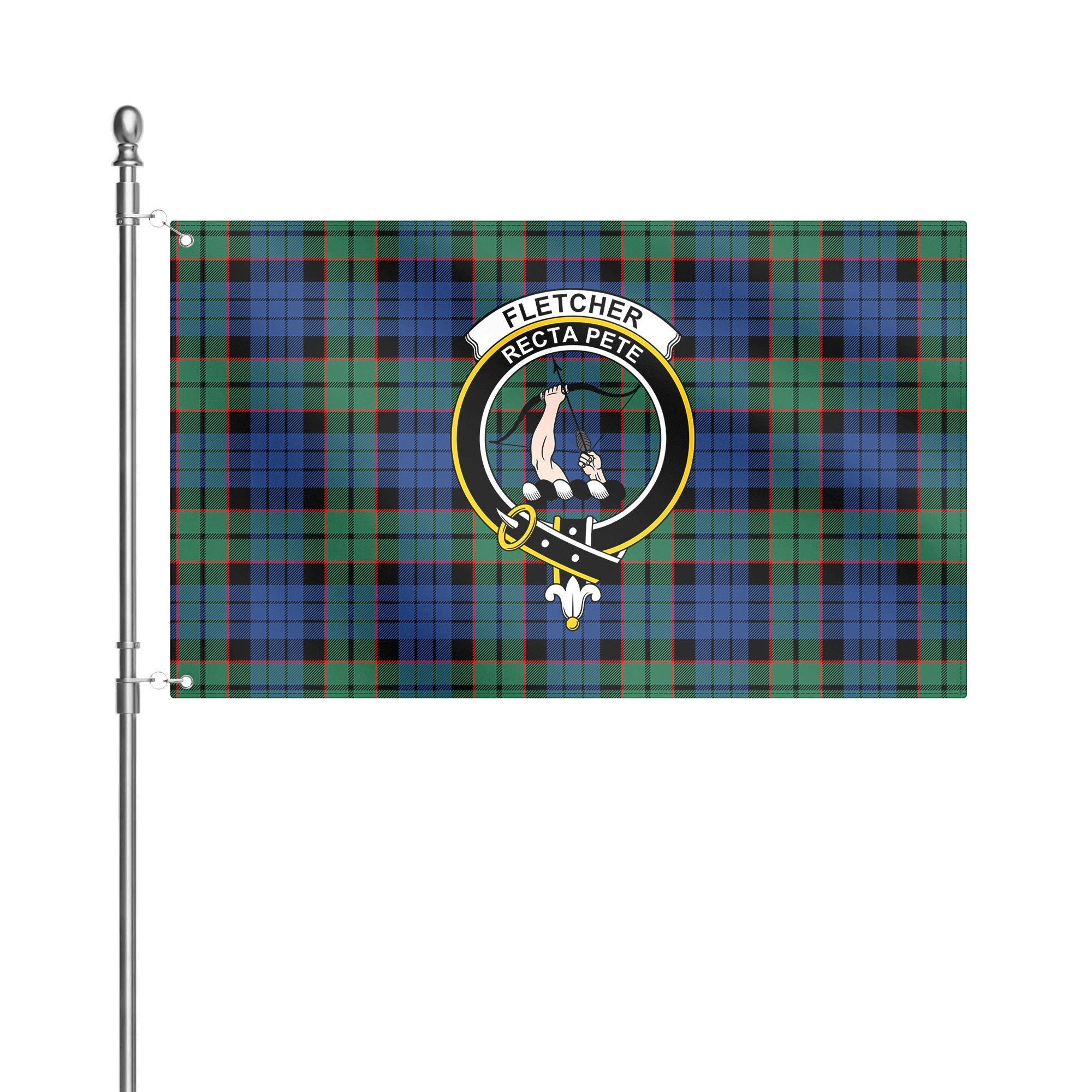 Fletcher Ancient Tartan Crest House Flag