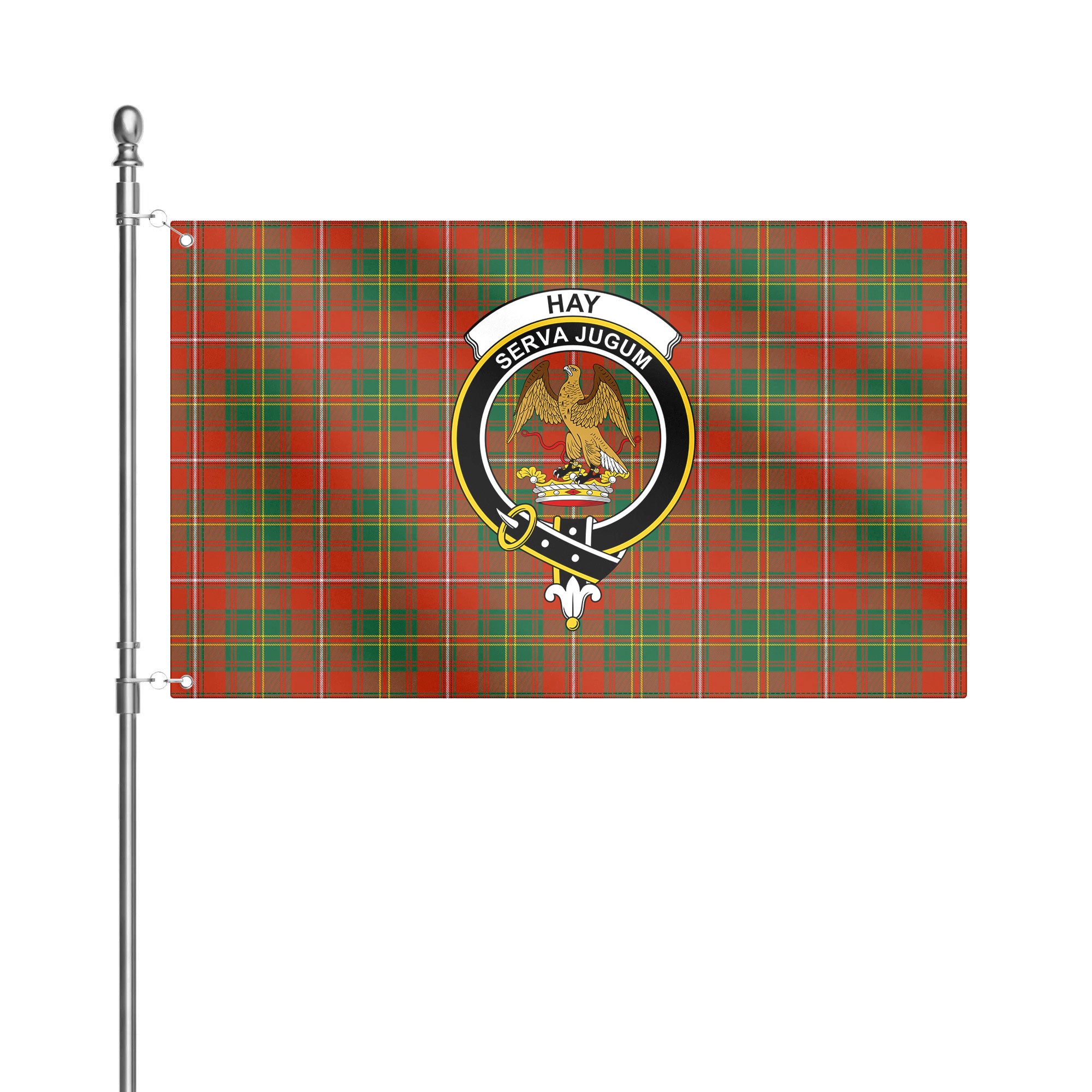Hay Ancient Tartan Crest House Flag