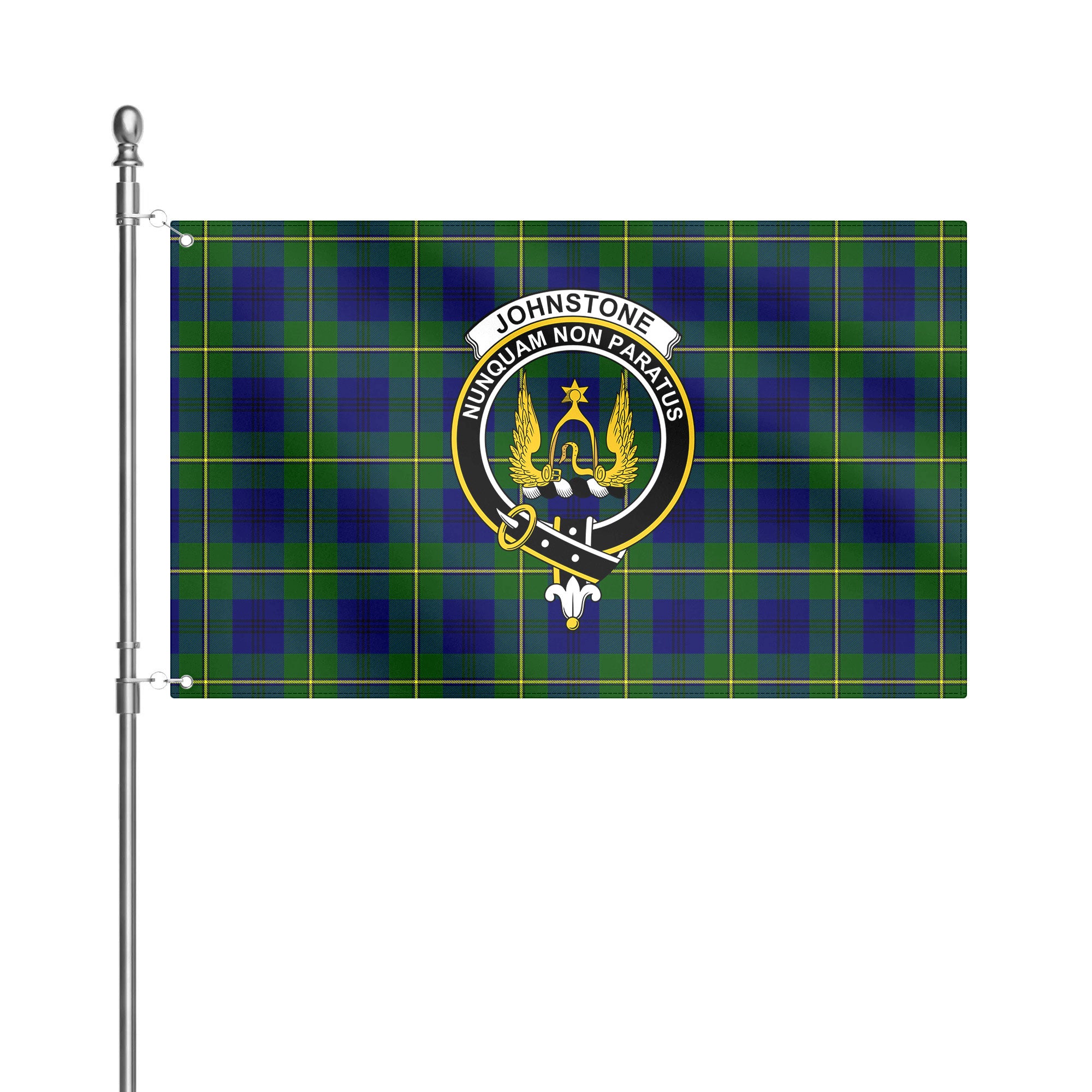 Johnstone Modern Tartan Crest House Flag