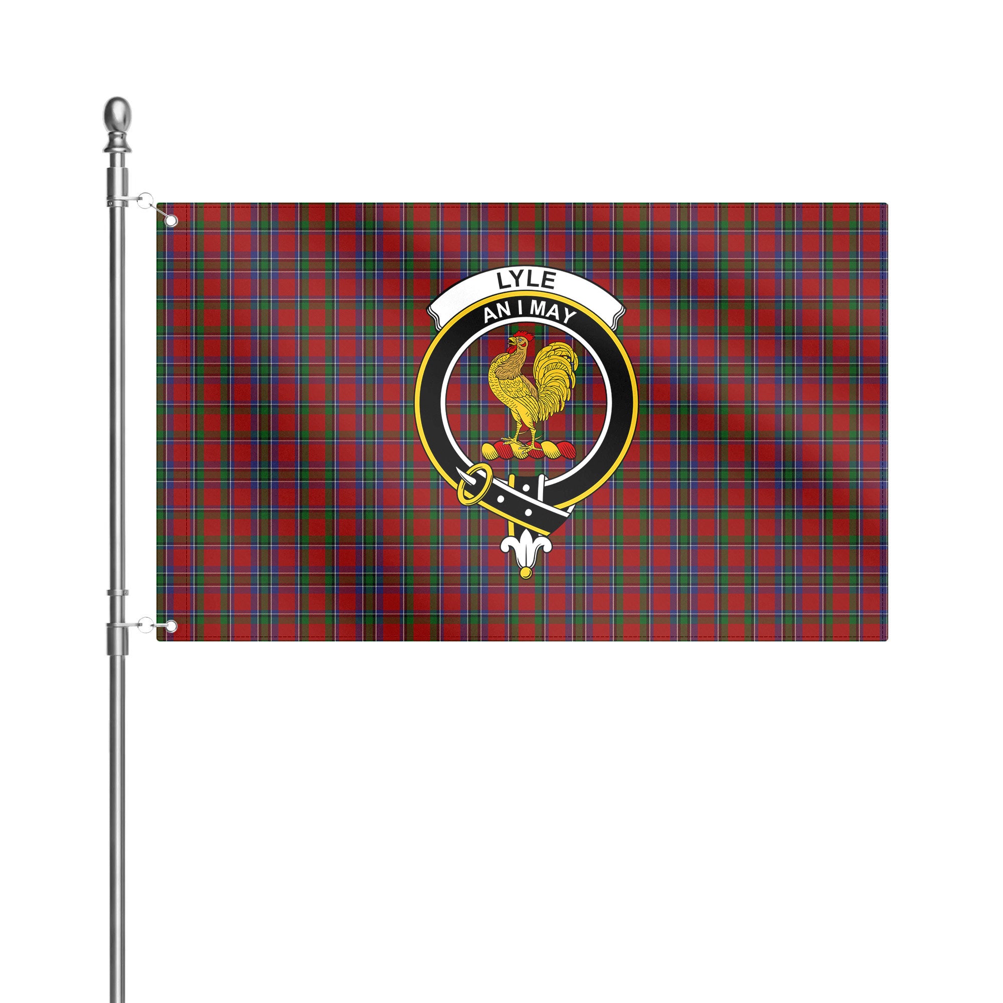 Lyle Tartan Crest House Flag