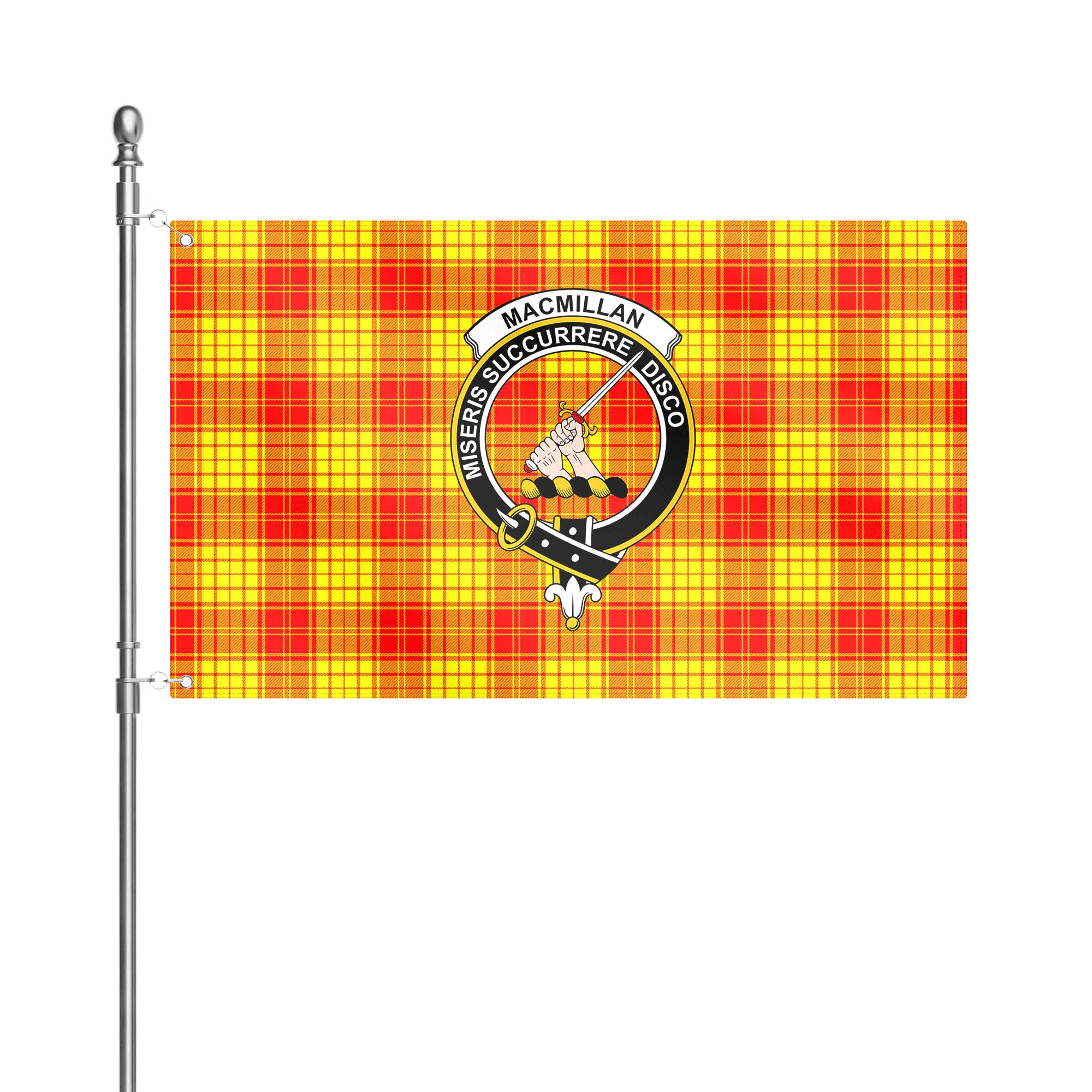 MacMillan Clan Tartan Crest House Flag