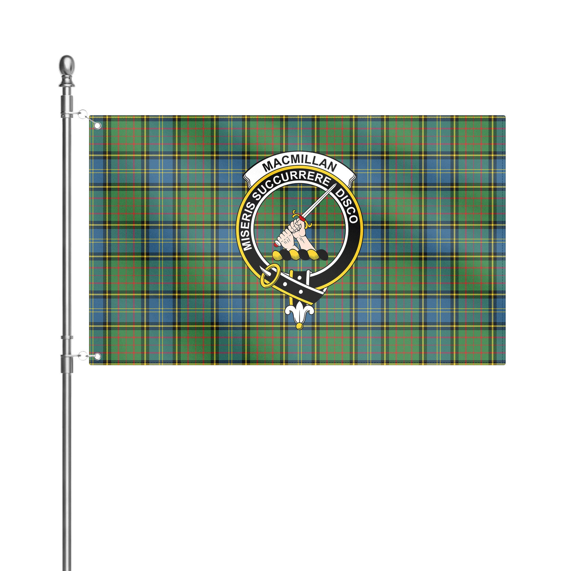 MacMillan Hunting Ancient Tartan Crest House Flag