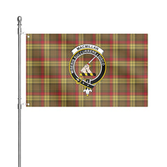 MacMillan Old Weathered Tartan Crest House Flag