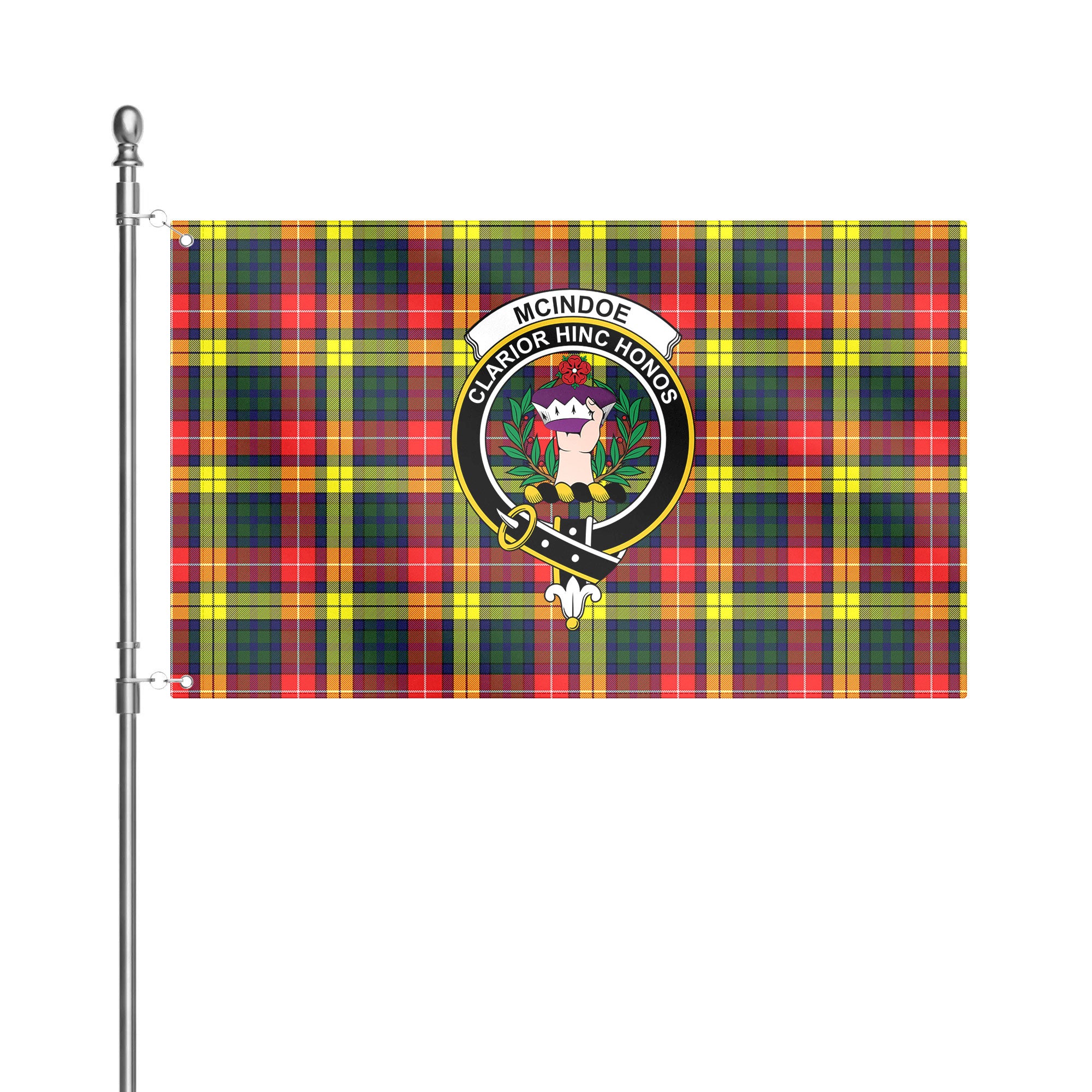 McIndoe Tartan Crest House Flag