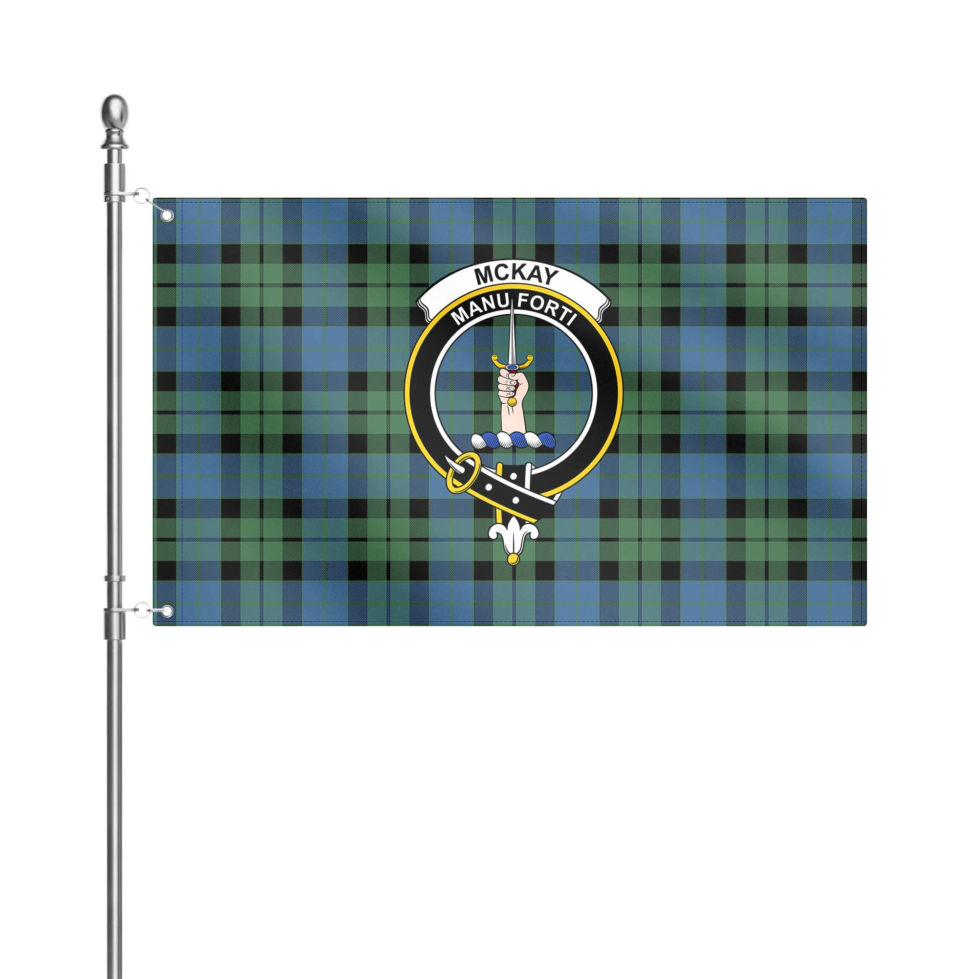 McKay Ancient Tartan Crest House Flag