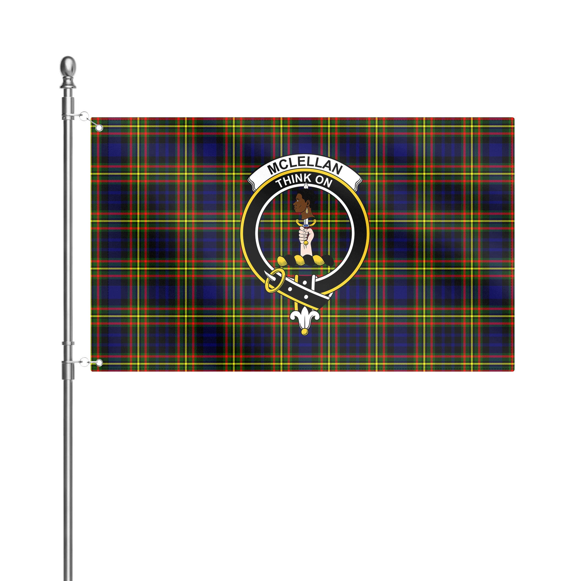 McLellan Modern Tartan Crest House Flag