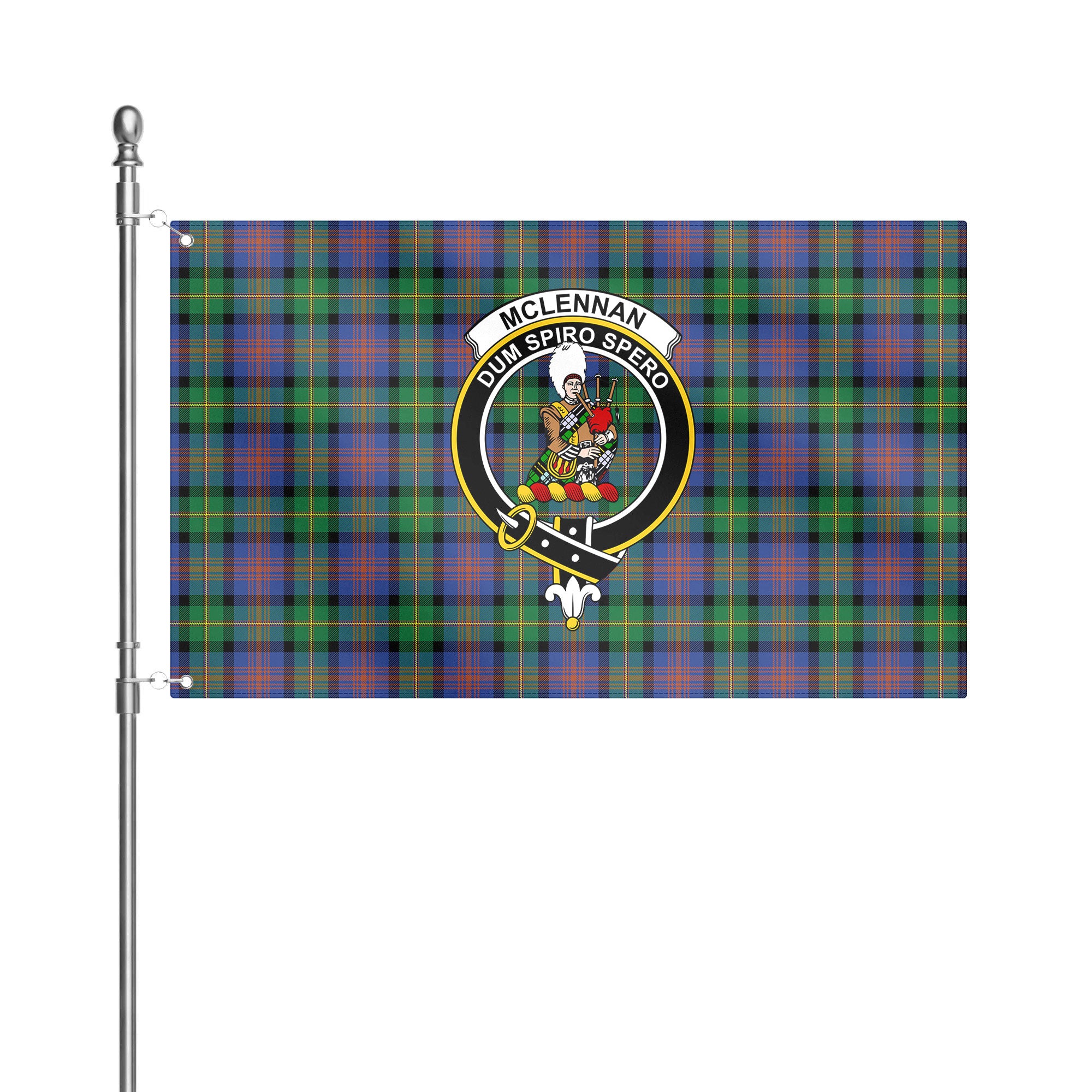 McLennan Ancient Tartan Crest House Flag