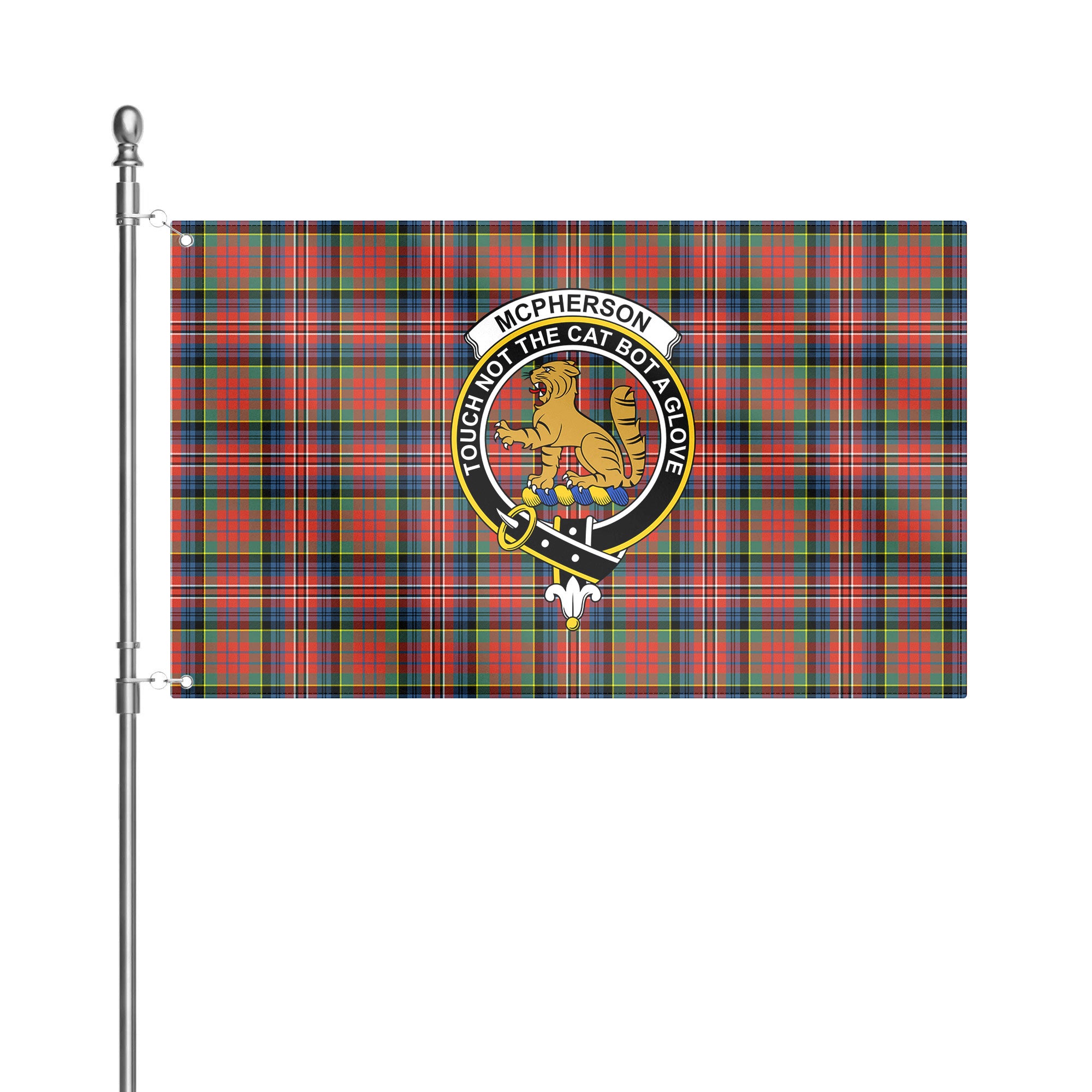 McPherson Ancient Tartan Crest House Flag