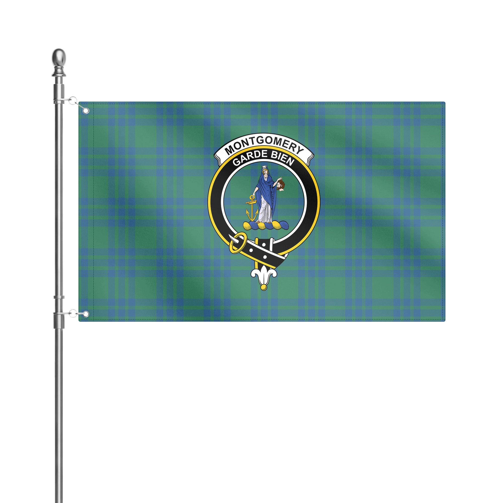 Montgomery Ancient Tartan Crest House Flag