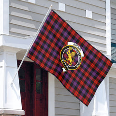 Broun Modern Tartan Crest House Flag