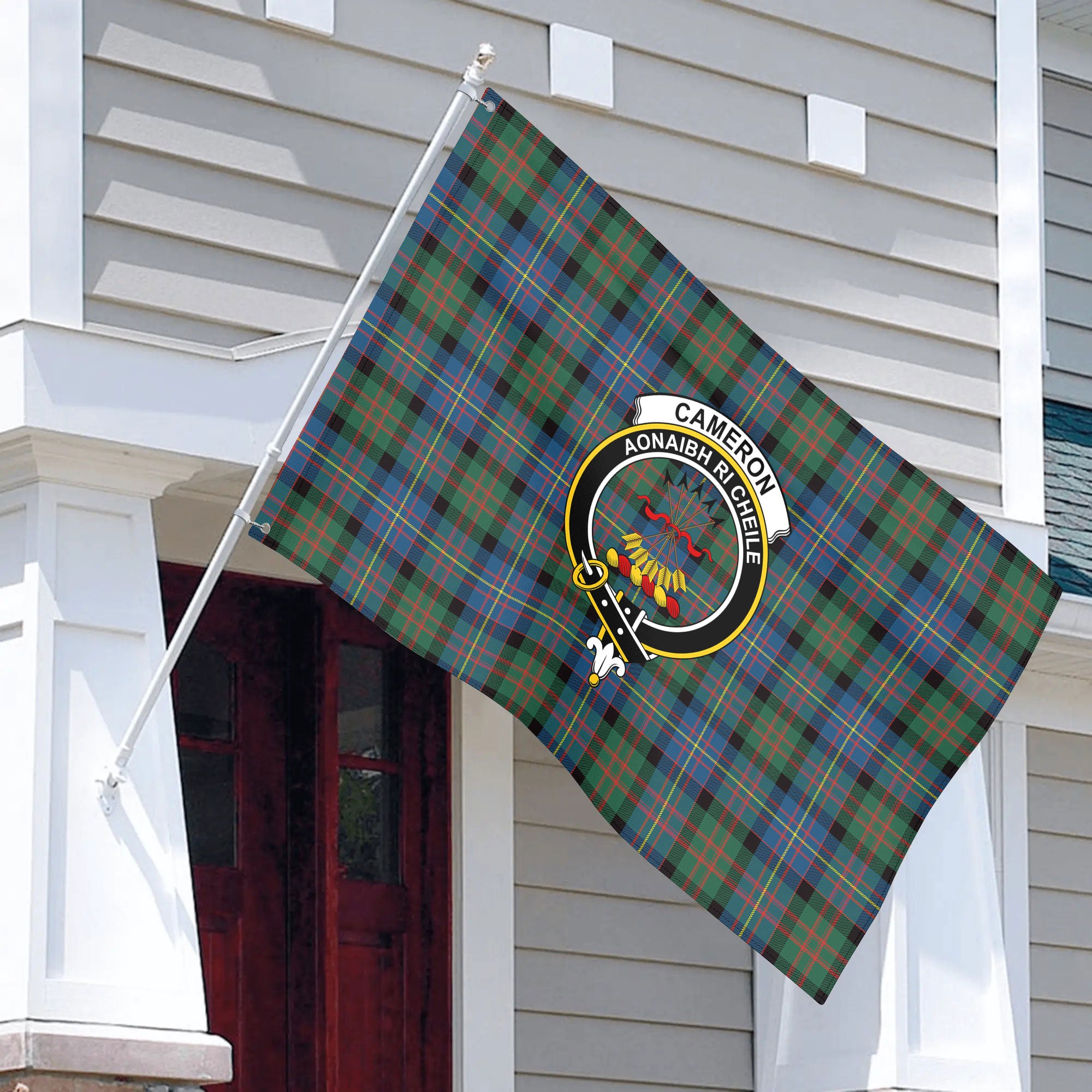Cameron of Erracht Ancient Tartan Crest House Flag