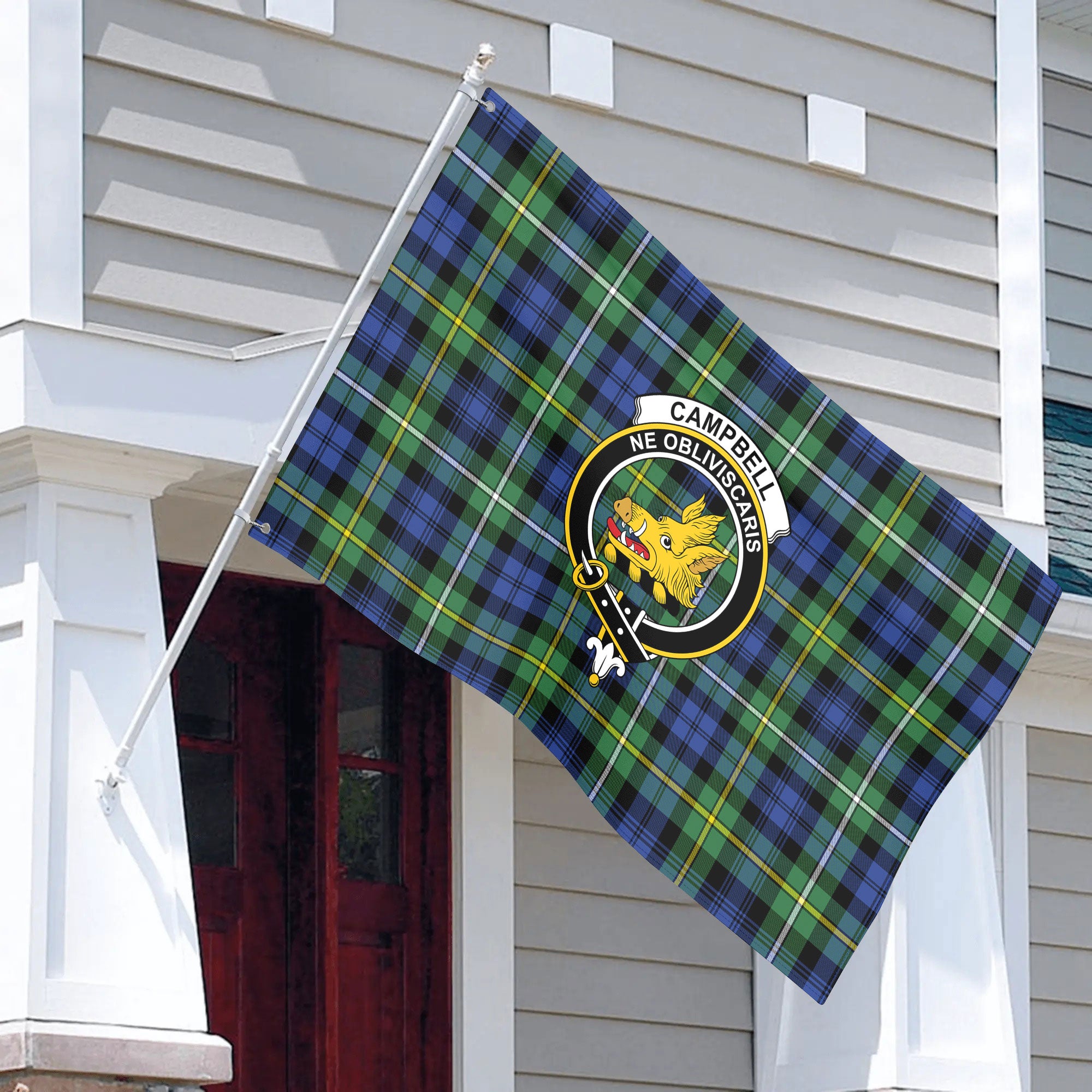 Campbell Argyll Ancient Tartan Crest House Flag