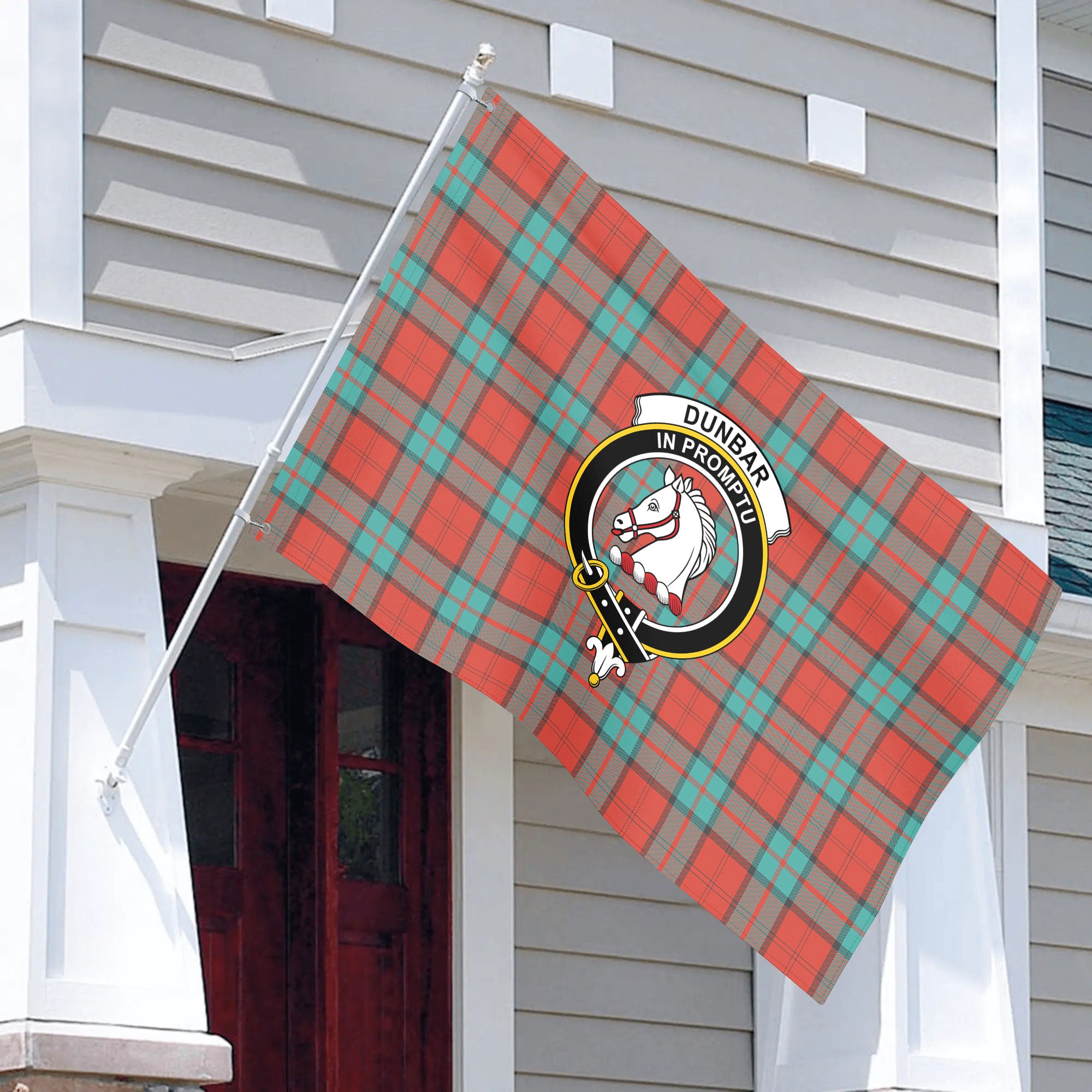 Dunbar Ancient Tartan Crest House Flag