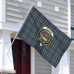 Graham of Montrose Modern Tartan Crest House Flag