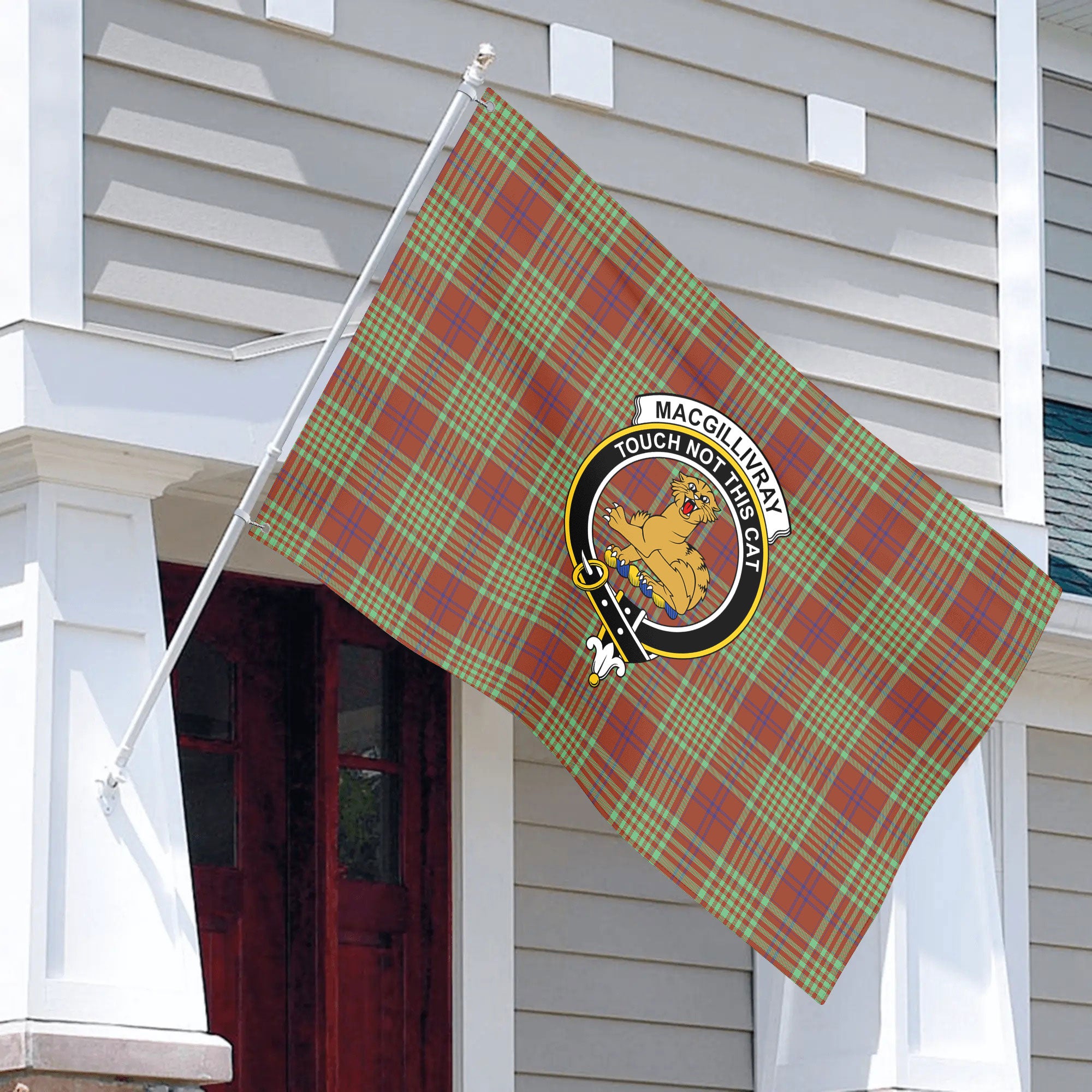 MacGillivray Hunting Ancient Tartan Crest House Flag