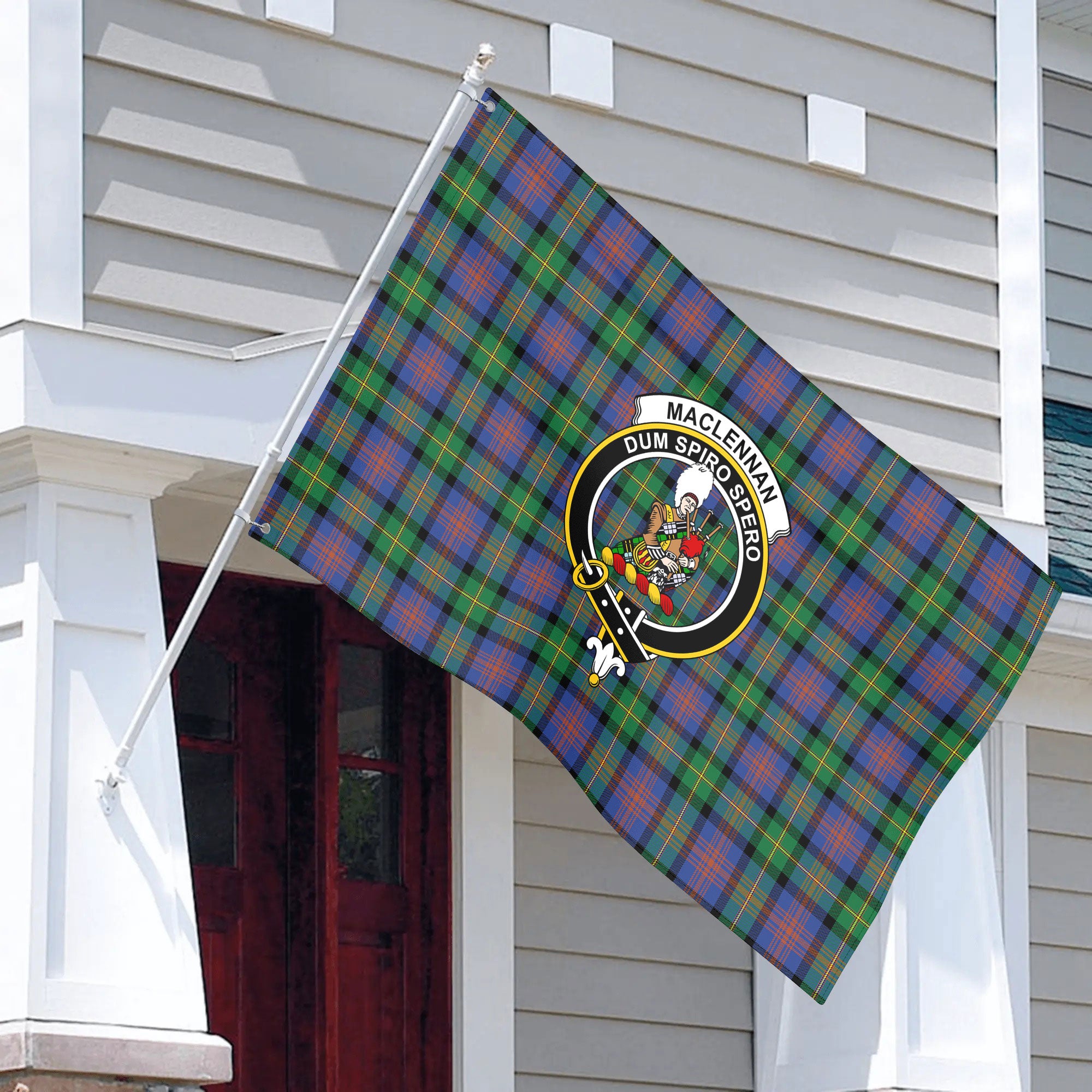 MacLennan Ancient Tartan Crest House Flag