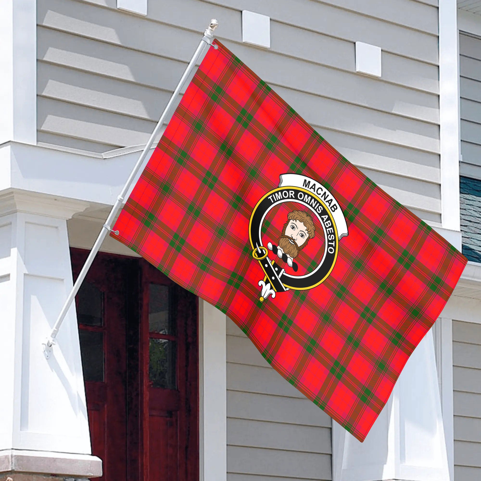 MacNab Modern Tartan Crest House Flag