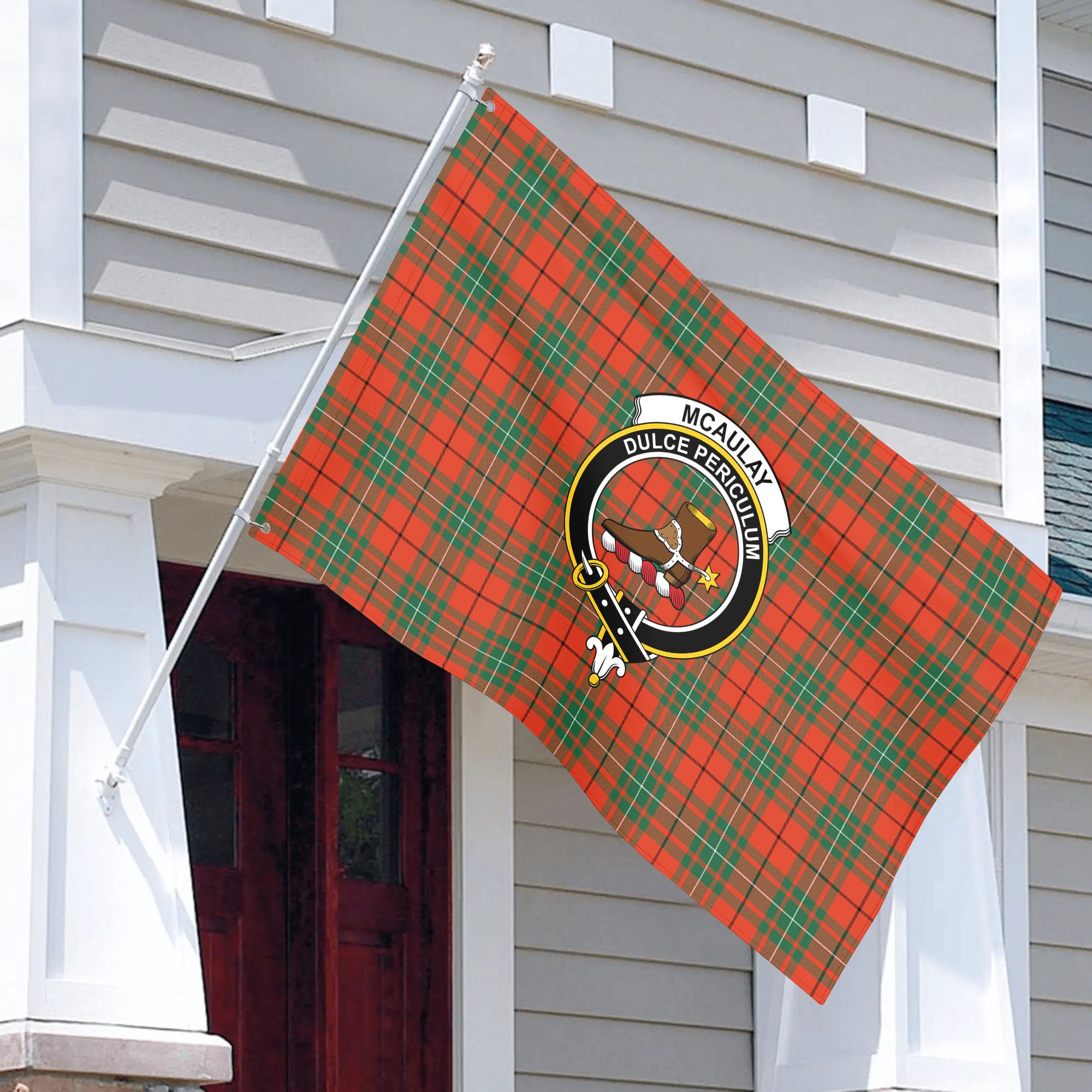 McAulay Ancient Tartan Crest House Flag