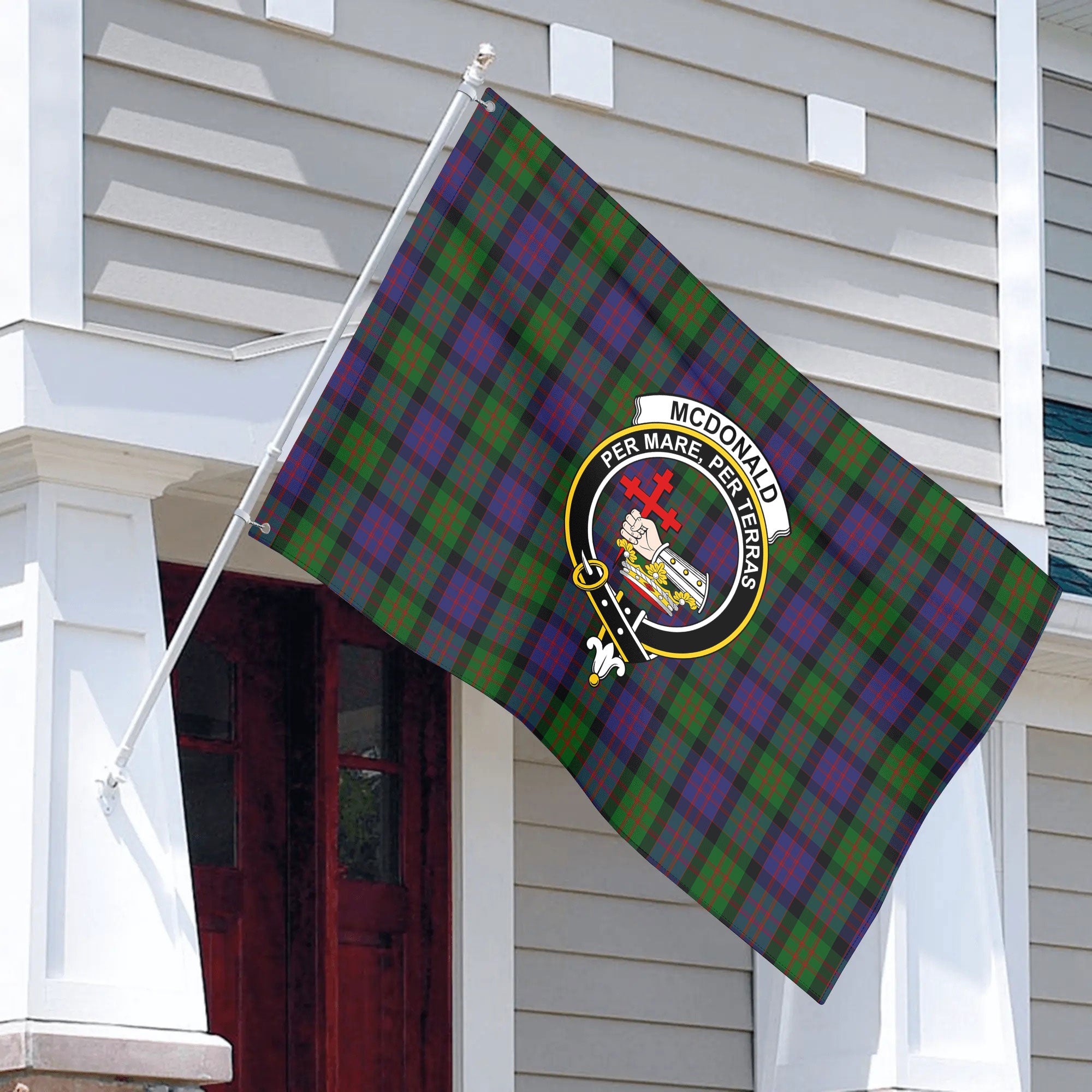 McDonald Tartan Crest House Flag