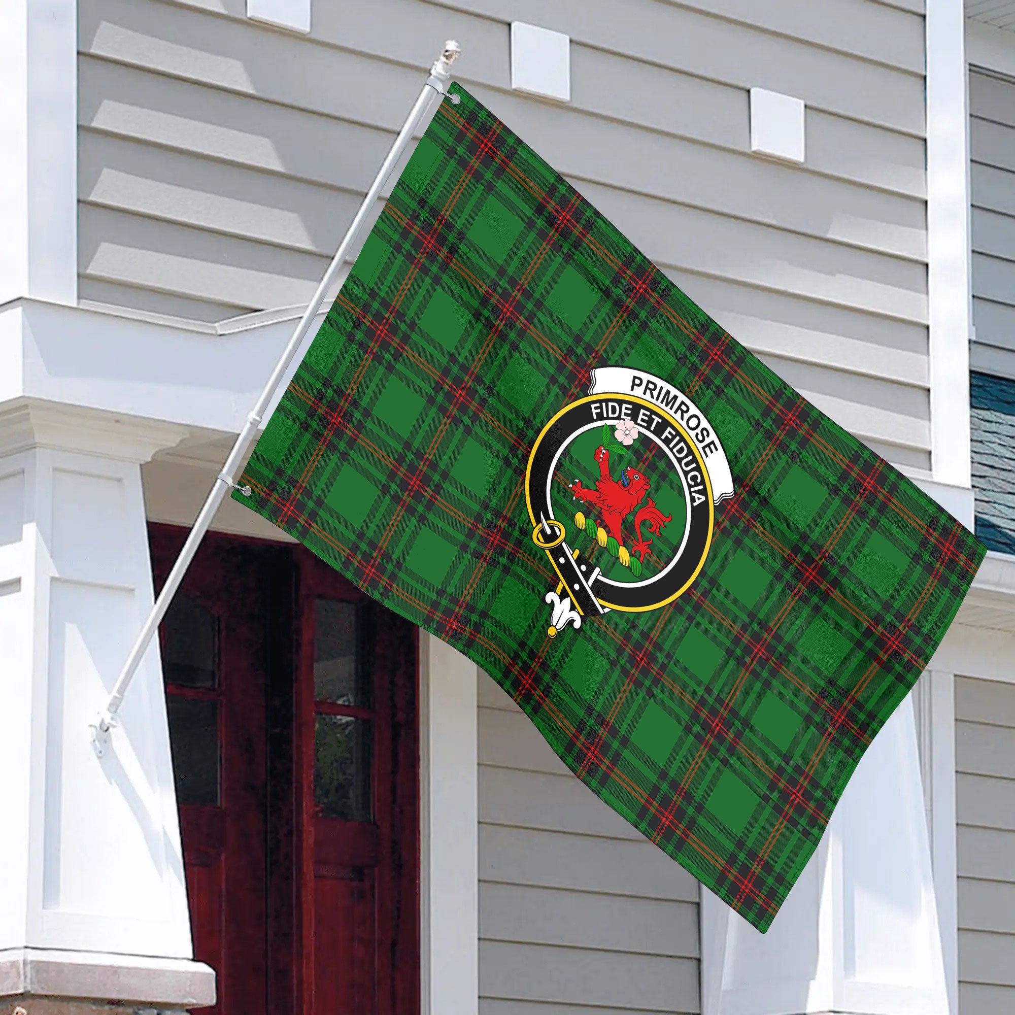 Primrose Tartan Crest House Flag