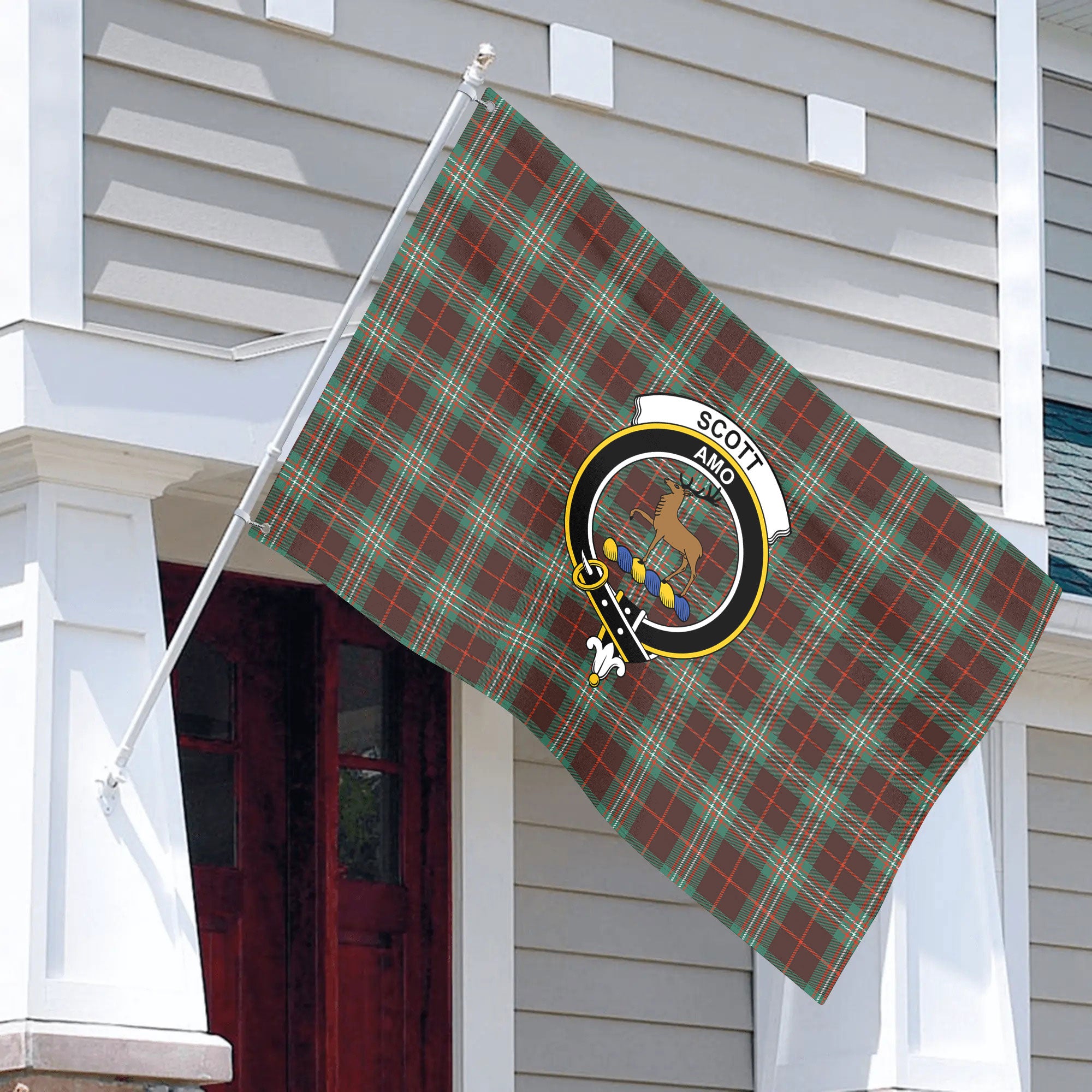 Scott Brown Ancient Tartan Crest House Flag