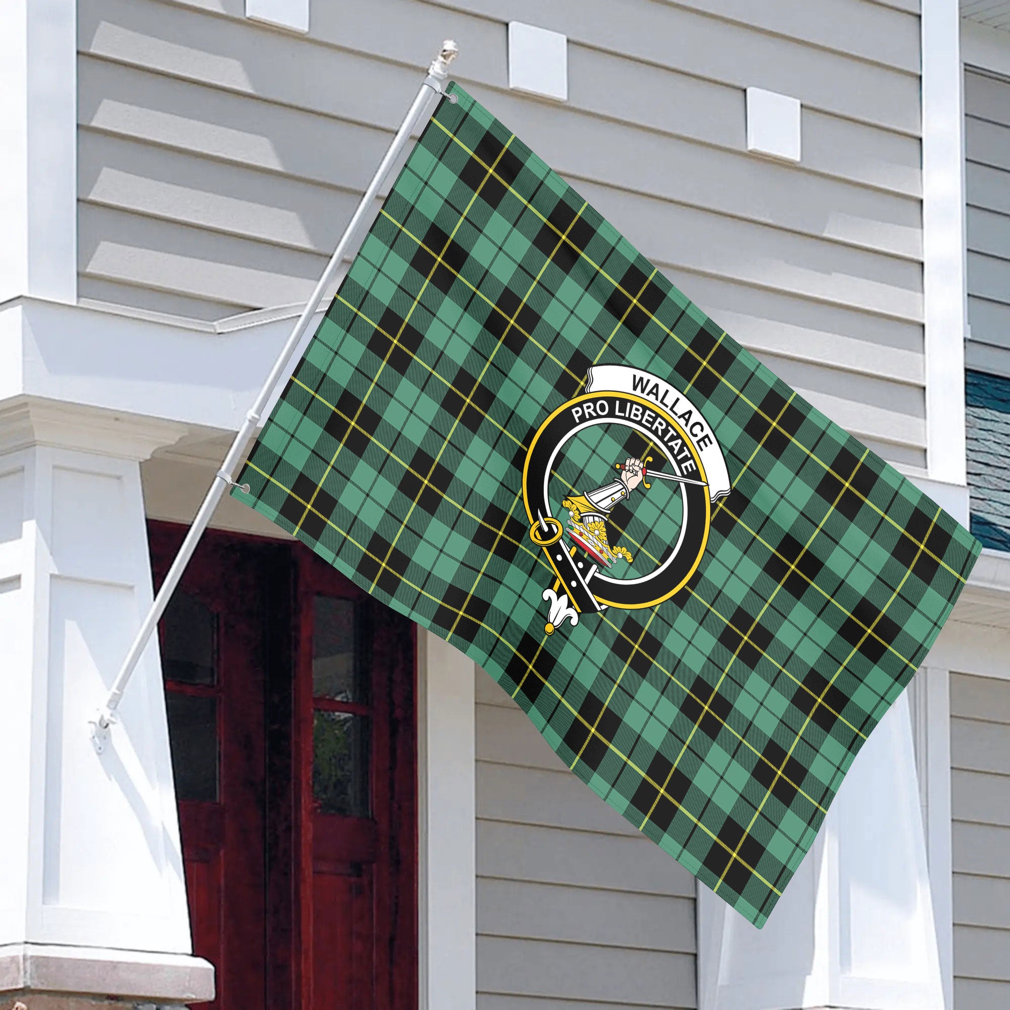 Wallace Hunting Ancient Tartan Crest House Flag