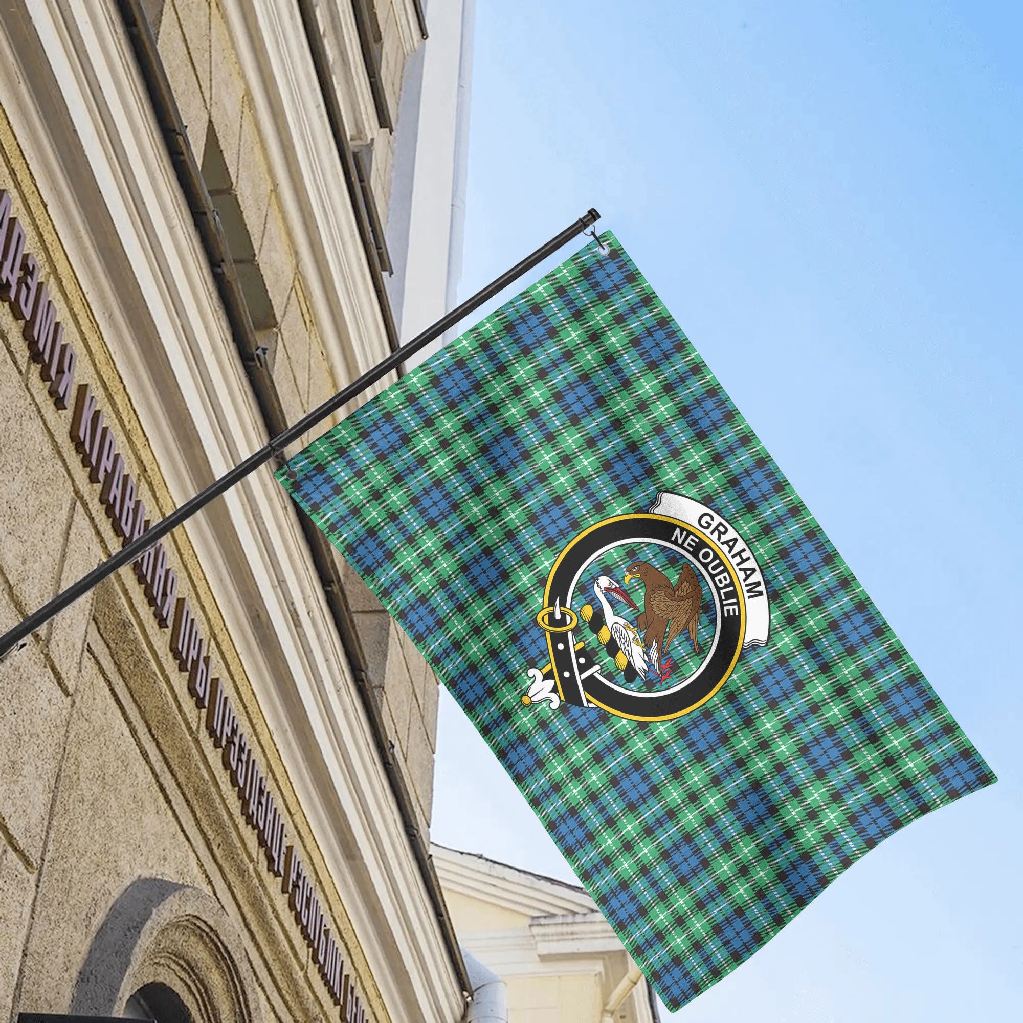 Graham of Montrose Ancient Tartan Crest House Flag