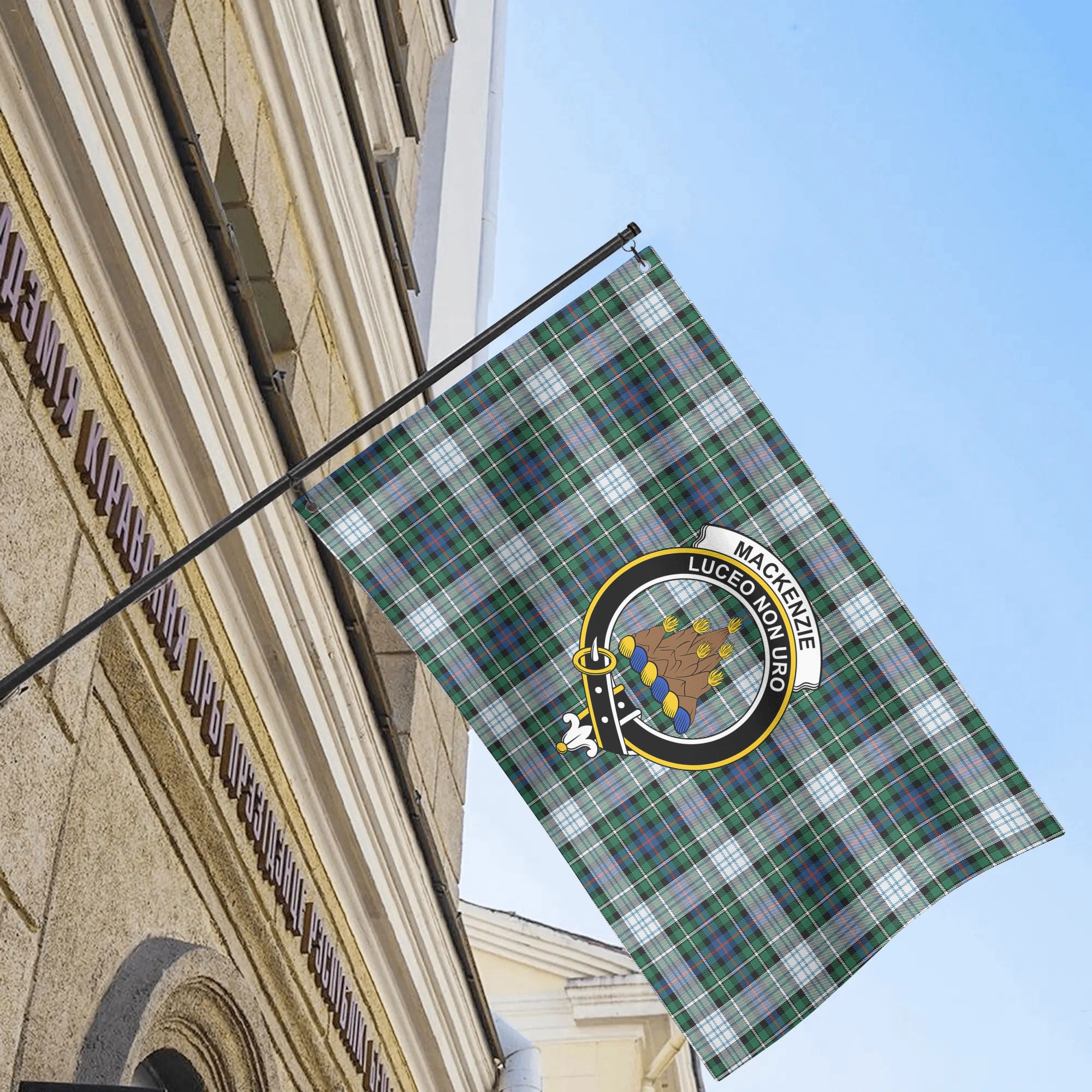 MacKenzie Dress Ancient Tartan Crest House Flag