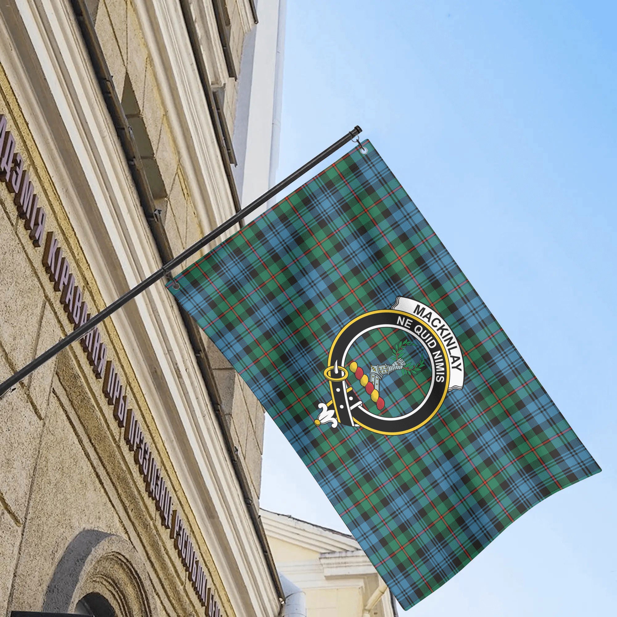 MacKinlay Ancient Tartan Crest House Flag