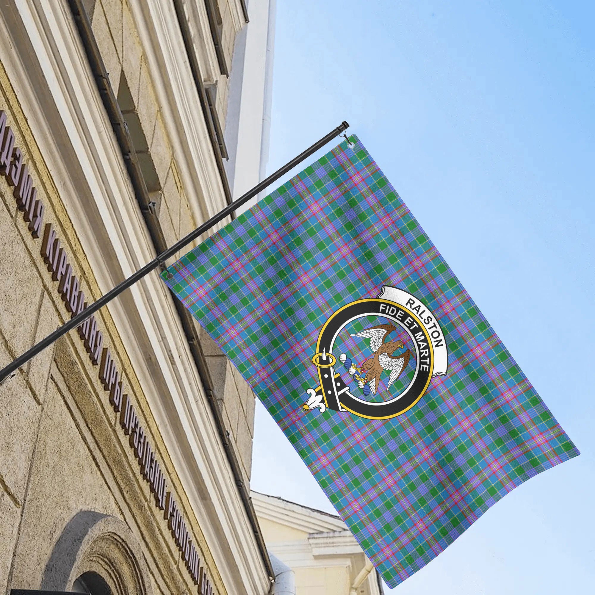 Ralston Tartan Crest House Flag