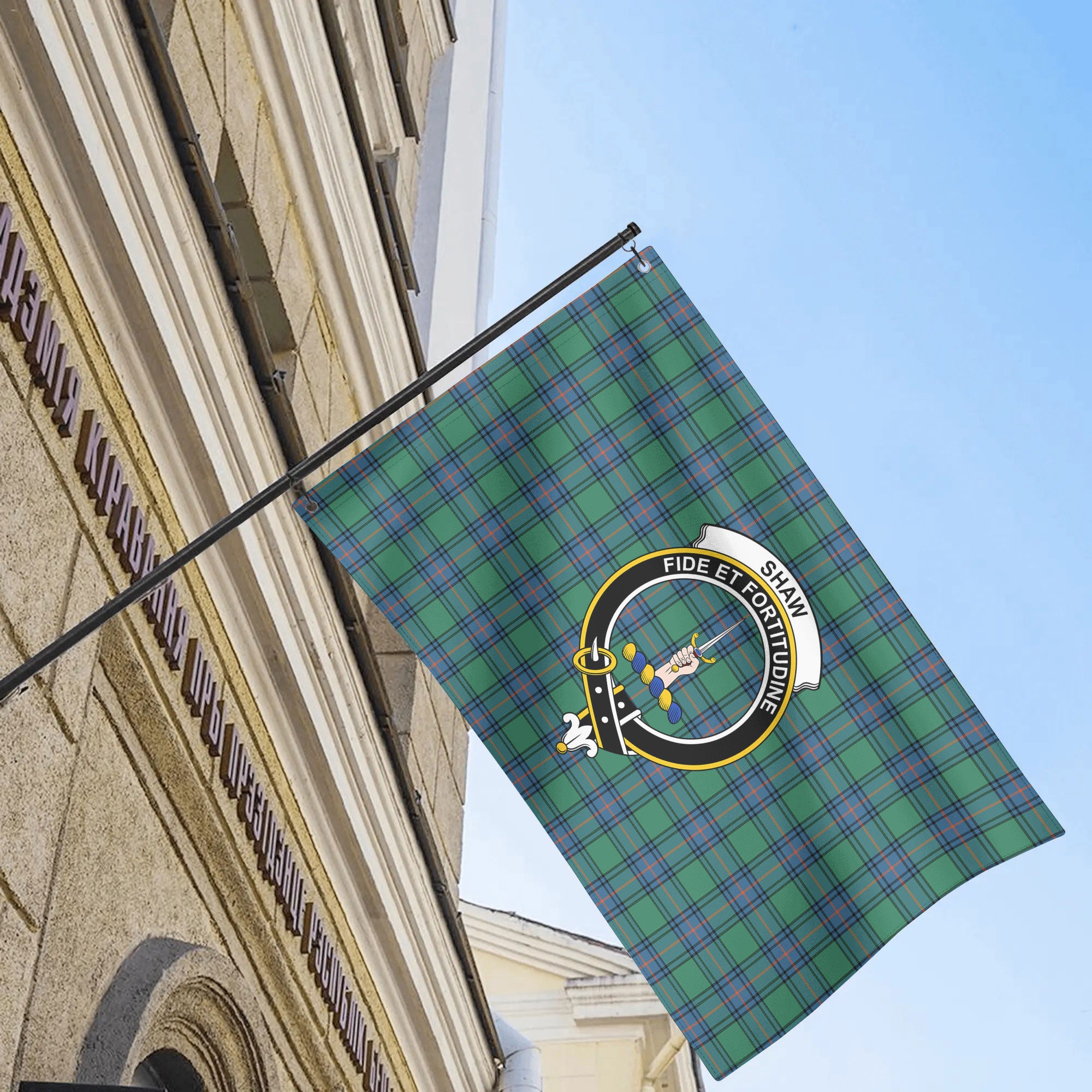 Shaw Ancient Tartan Crest House Flag